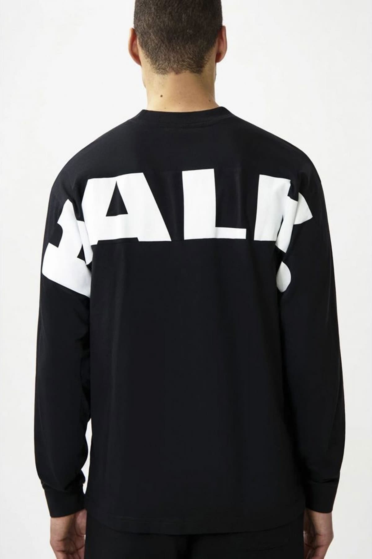 BALR. T-SHIRT GAME DAY BOX FIT LONG SLEEVE LOGO ΜΑΥΡΟ