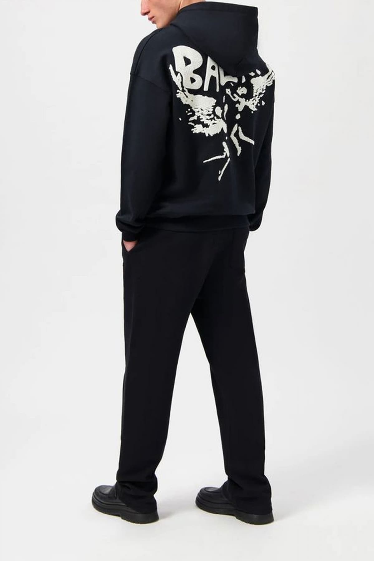 BALR. ΦΟΥΤΕΡ HOODIE BOXFIT LOGO ΜΑΥΡΟ