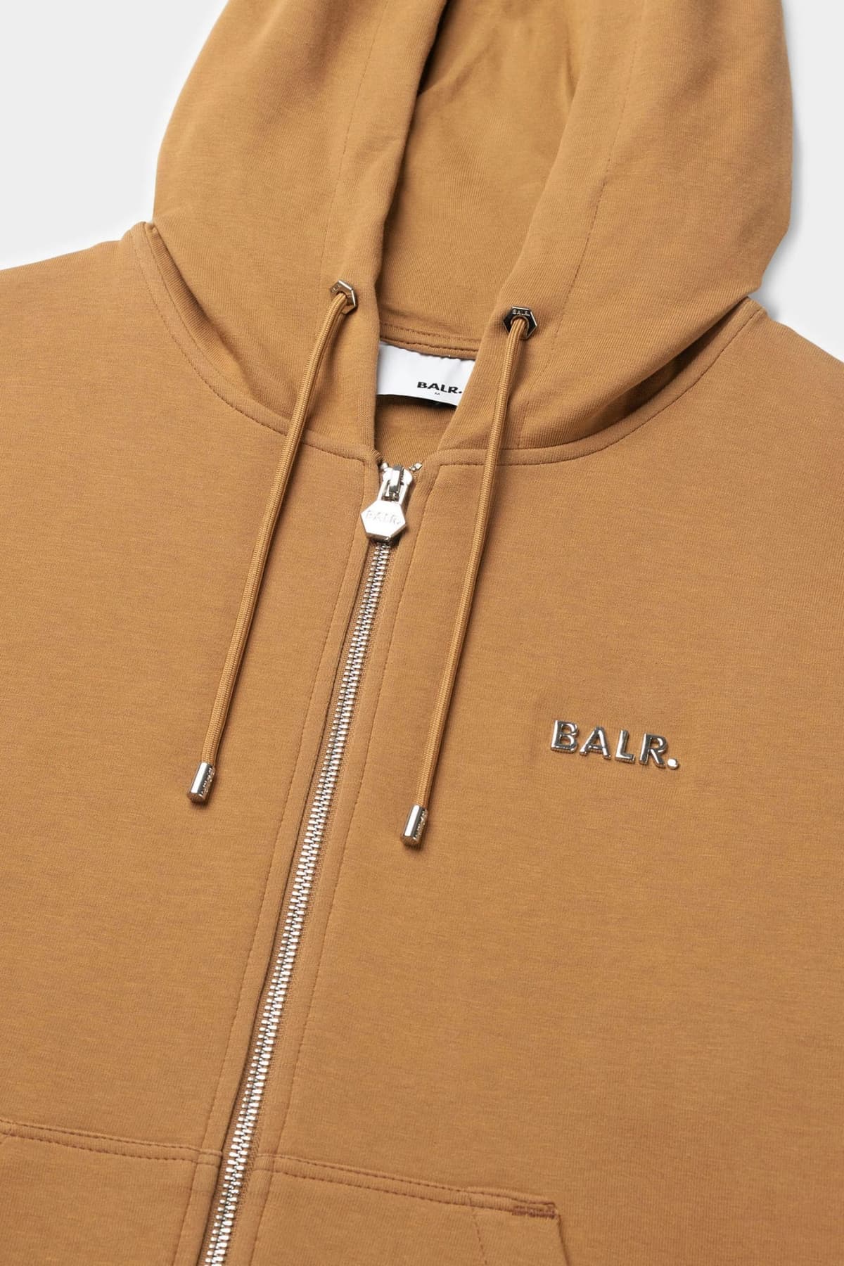 BALR. Q-SERIES ΦΟΥΤΕΡ ZIPHOOD REGULAR FIT ΜΕΤΑΛΛΙΚΟ LOGO ΤΑΜΠΑ