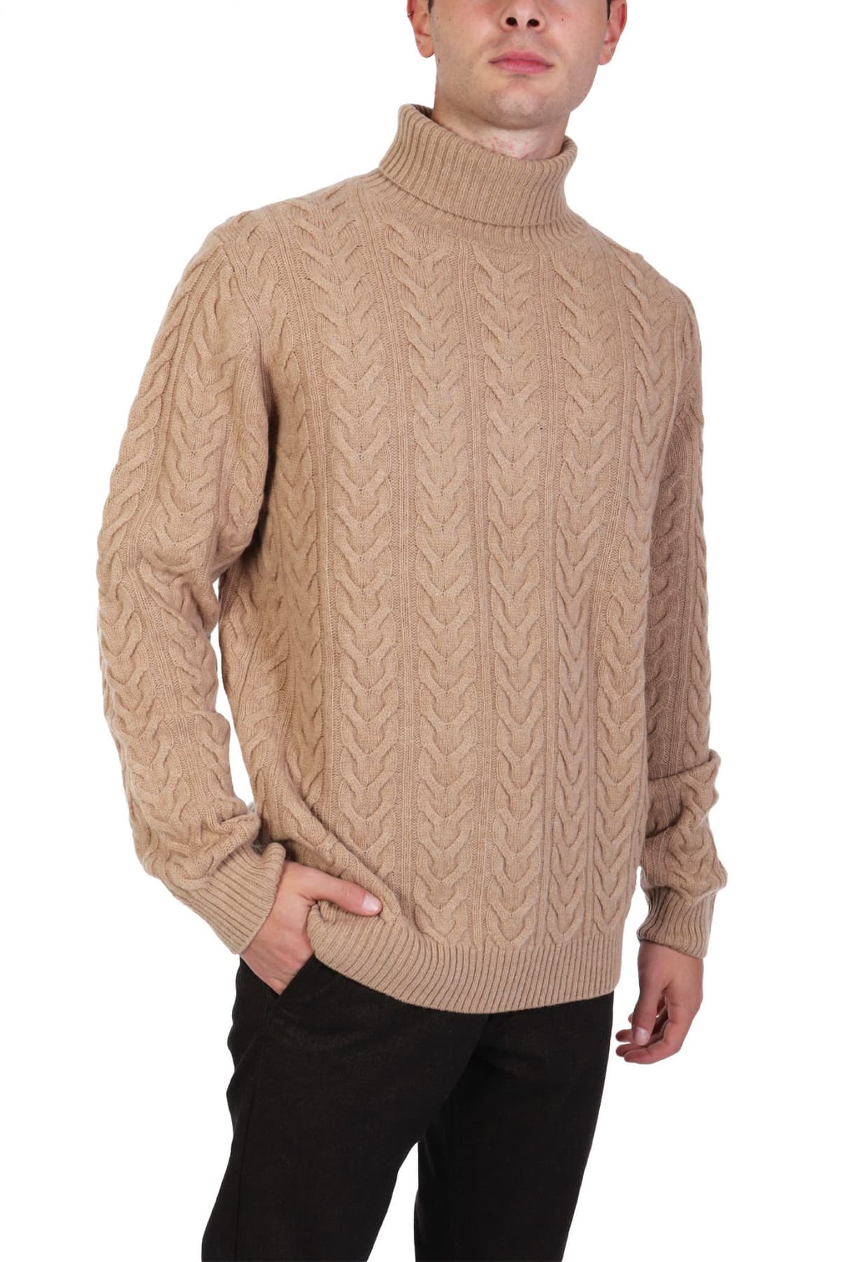 BALDESSARINI ΠΛΕΚΤΟ TURTLE NECK KASTOR ΜΠΕΖ