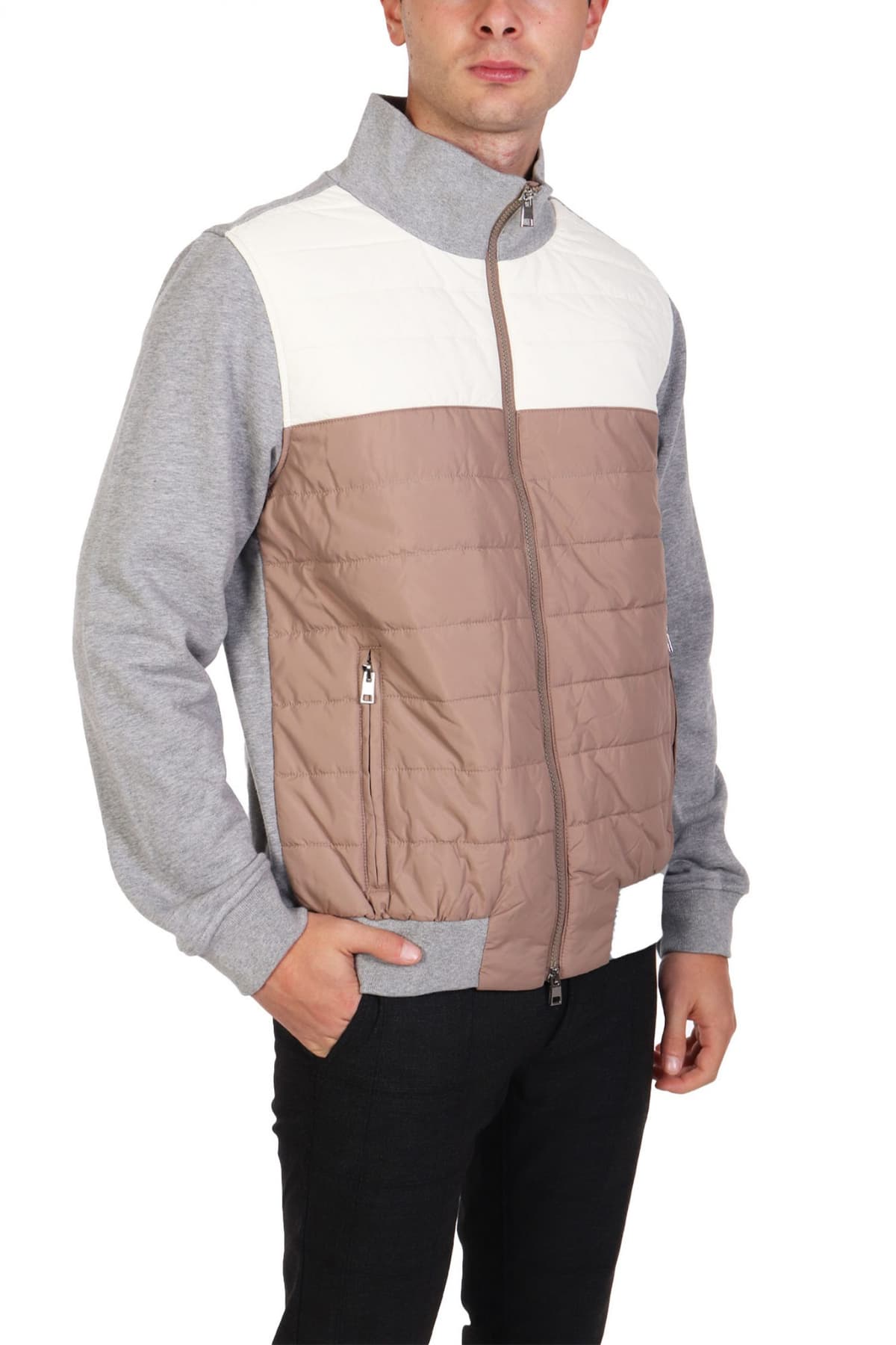 BALDESSARINI ΜΠΟΥΦΑΝΟΖΑΚΕΤΑ SIAMANT ΜΠΕΖ-ΛΕΥΚΟ-ΓΚΡΙ