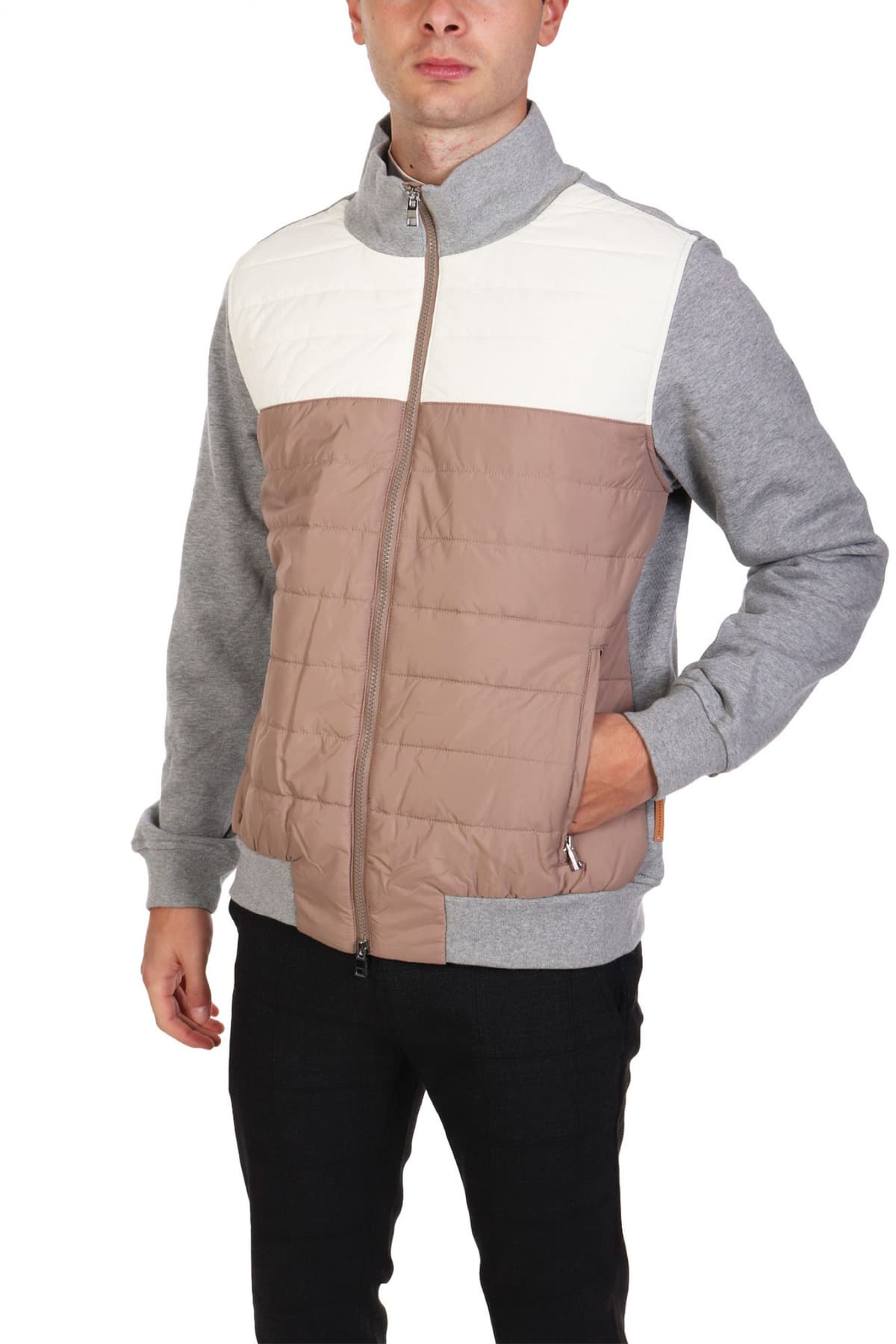 BALDESSARINI ΜΠΟΥΦΑΝΟΖΑΚΕΤΑ SIAMANT ΜΠΕΖ-ΛΕΥΚΟ-ΓΚΡΙ