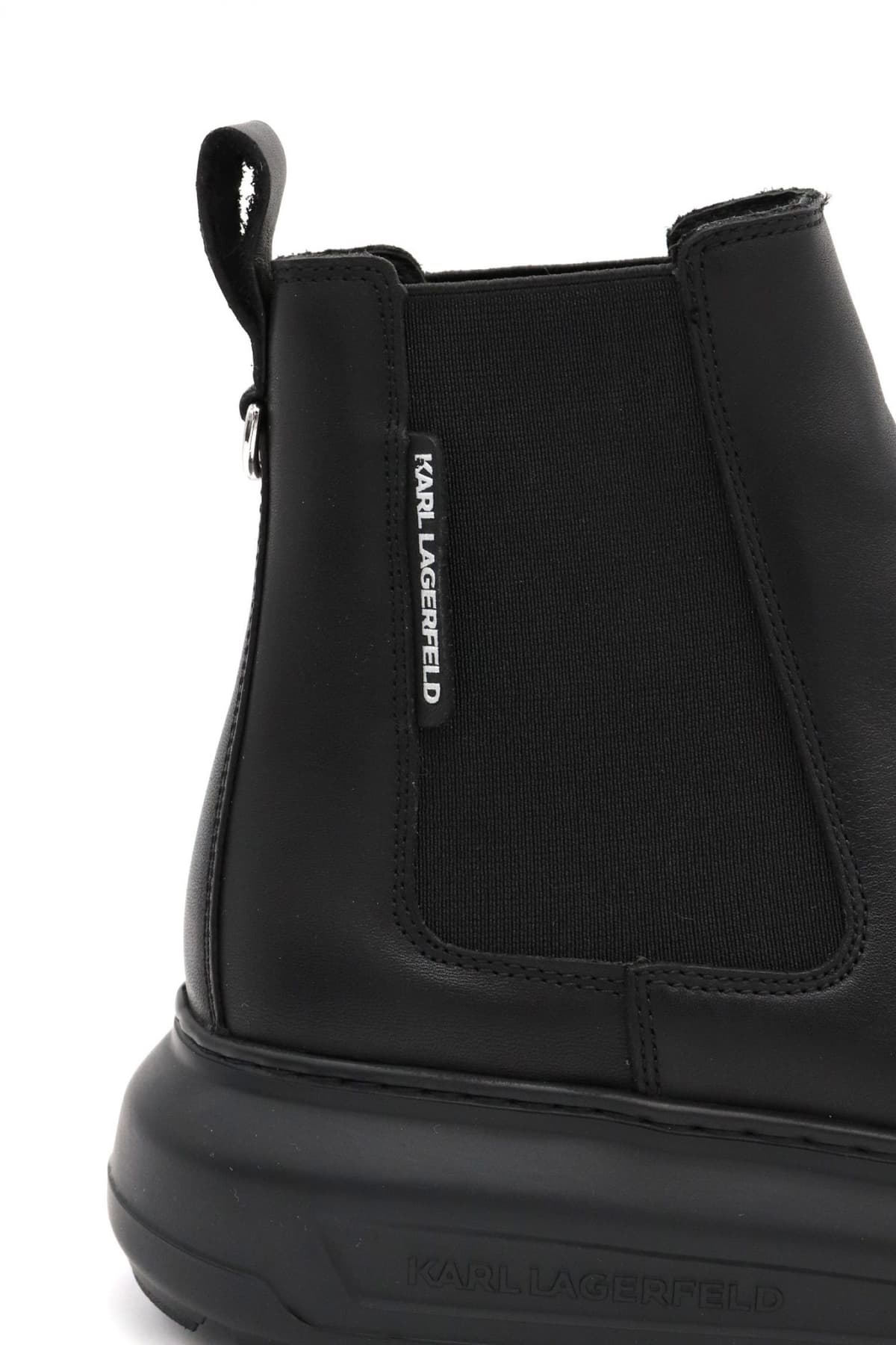 KARL LAGERFELD ΠΑΠΟΥΤΣΙΑ ΜΠΟΤΑΚΙ KAPRI LUG MID CORE BOOT LOGO ΜΑΥΡΟ