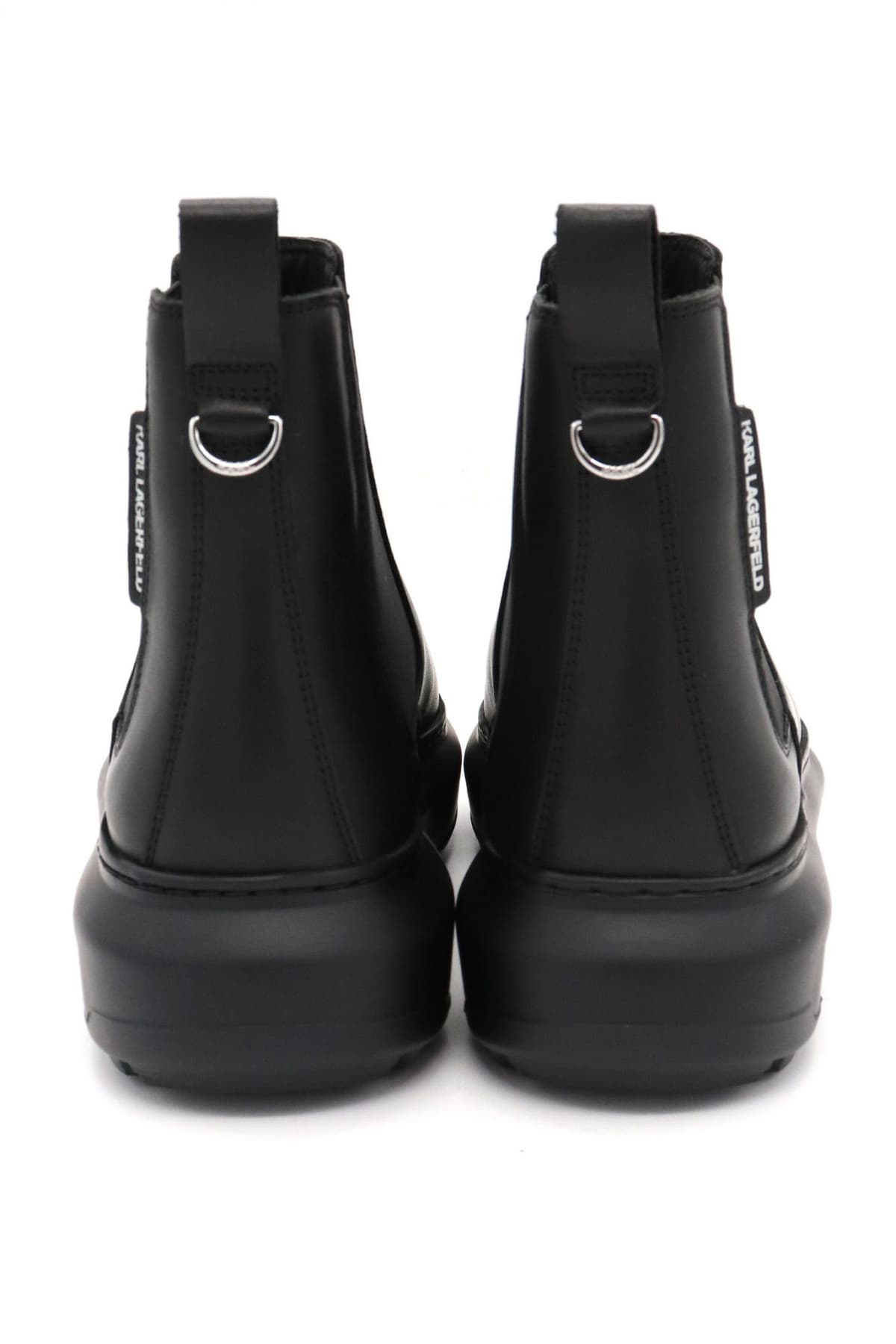 KARL LAGERFELD ΠΑΠΟΥΤΣΙΑ ΜΠΟΤΑΚΙ KAPRI LUG MID CORE BOOT LOGO ΜΑΥΡΟ