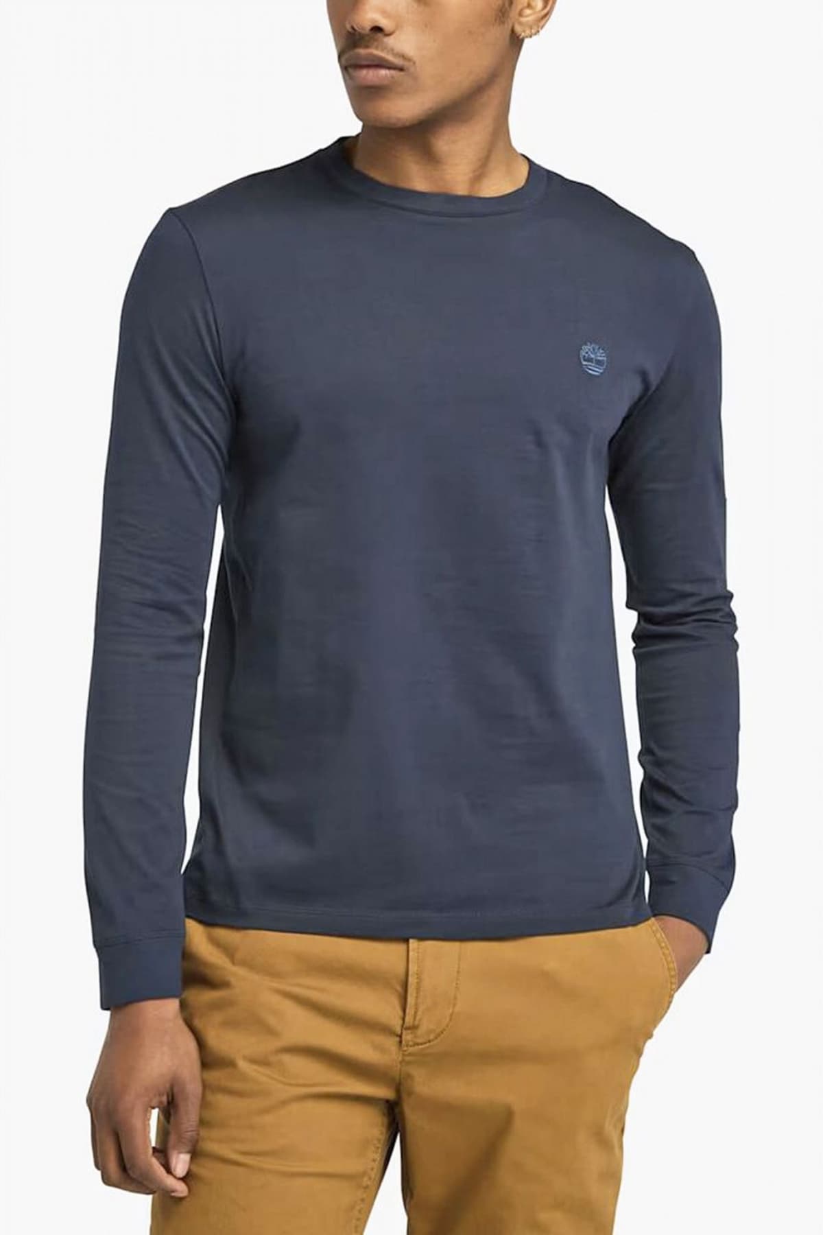 TIMBERLAND T-SHIRT SLIM FIT LOGO ΜΠΛΕ