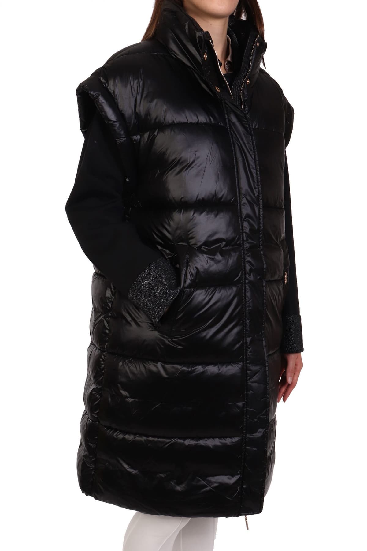 LIU-JO ΠΑΛΤΟ / ΓΙΛΕΚΟ ΦΟΥΣΚΩΤΟ ΜΑΥΡΟ