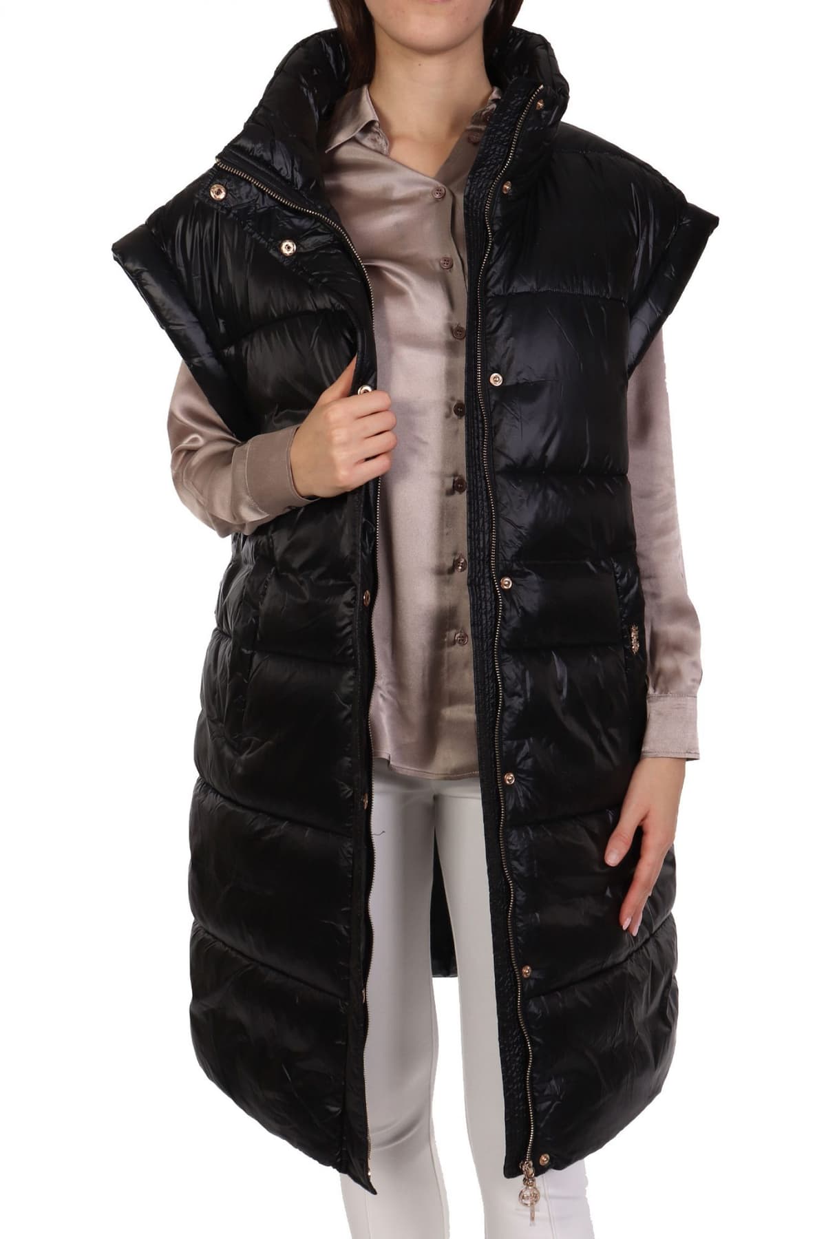 LIU-JO ΠΑΛΤΟ / ΓΙΛΕΚΟ ΦΟΥΣΚΩΤΟ ΜΑΥΡΟ