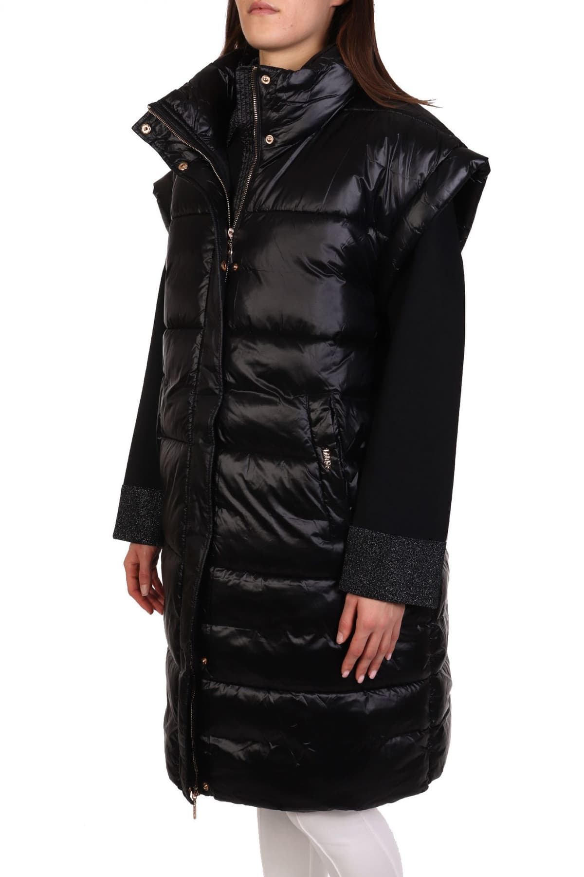 LIU-JO ΠΑΛΤΟ / ΓΙΛΕΚΟ ΦΟΥΣΚΩΤΟ ΜΑΥΡΟ