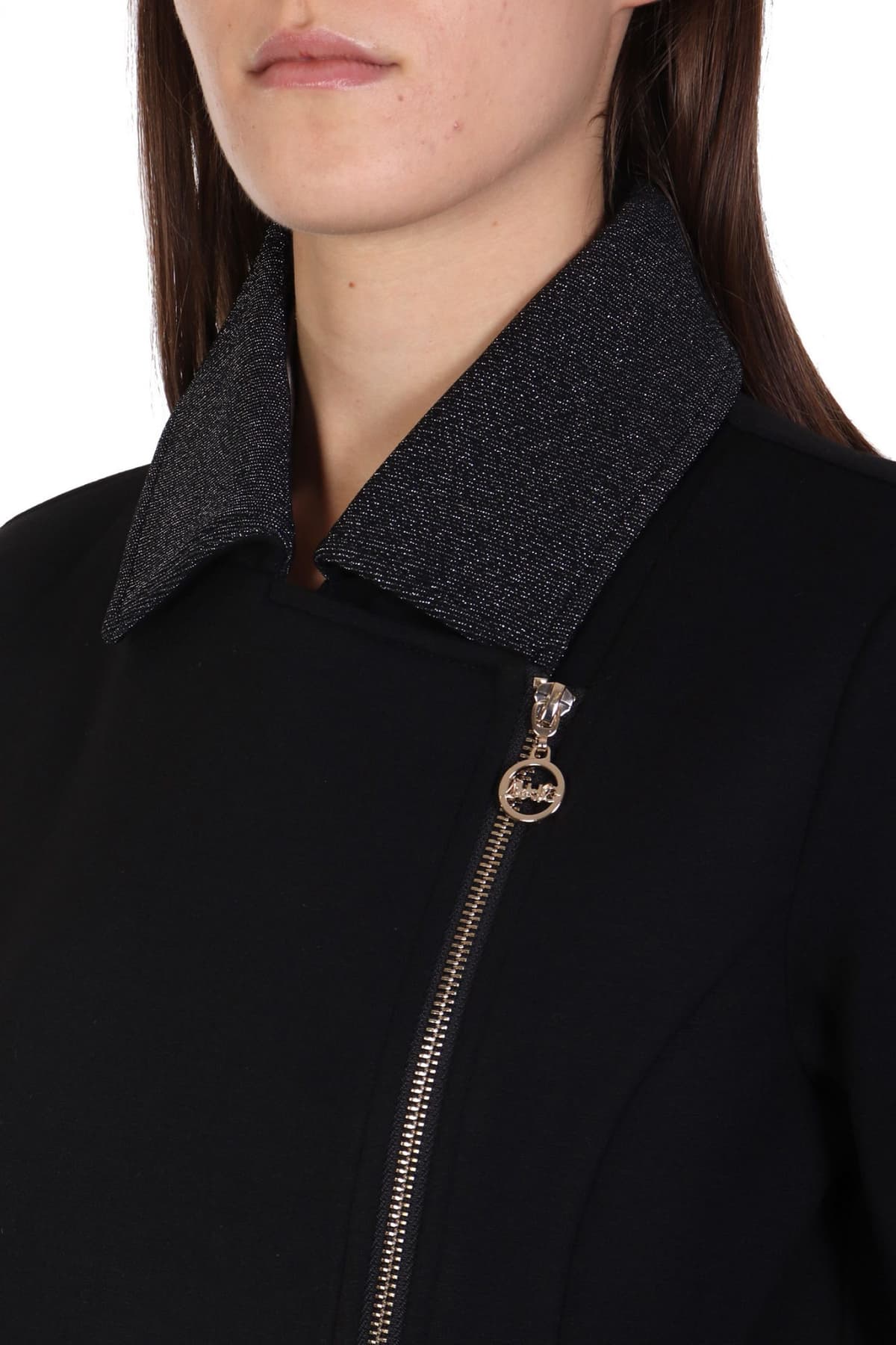 LIU-JO ΠΑΛΤΟ / ΓΙΛΕΚΟ ΦΟΥΣΚΩΤΟ ΜΑΥΡΟ