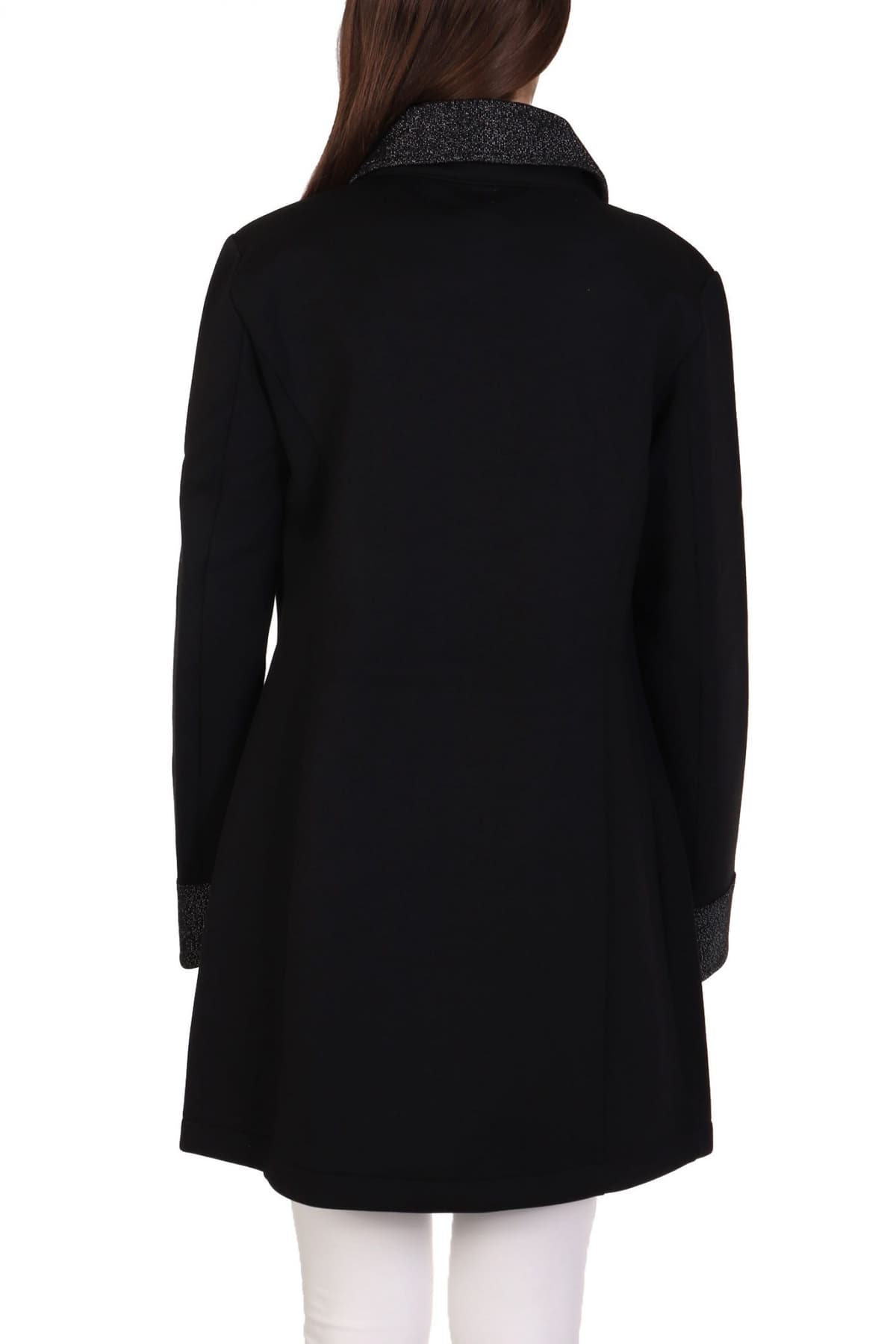 LIU-JO ΠΑΛΤΟ / ΓΙΛΕΚΟ ΦΟΥΣΚΩΤΟ ΜΑΥΡΟ