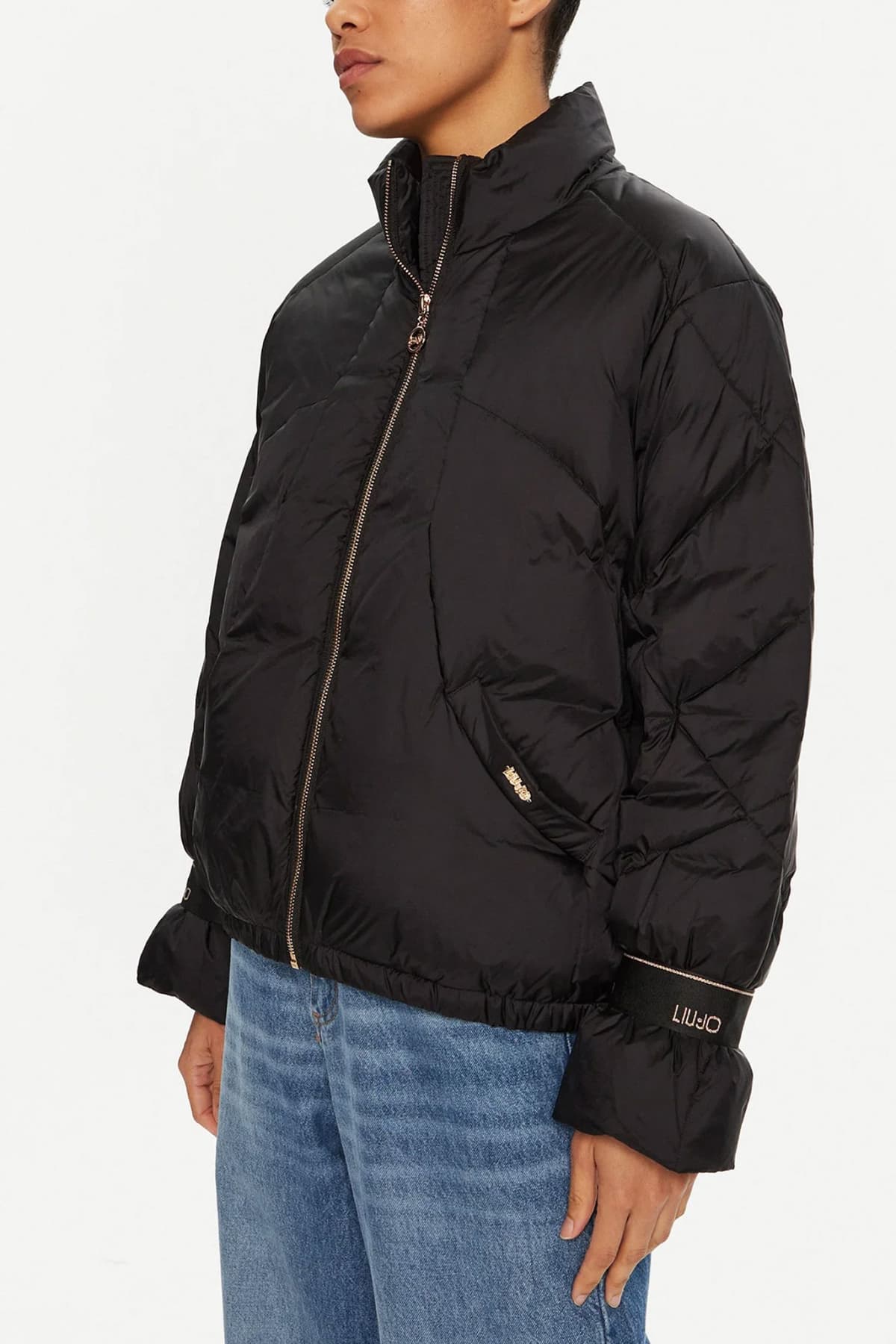 LIU-JO ΜΠΟΥΦΑΝ ΦΟΥΣΚΩΤΟ ΛΑΣΤΙΧΟ ΜΑΝΙΚΙΑ ΜΑΥΡΟ