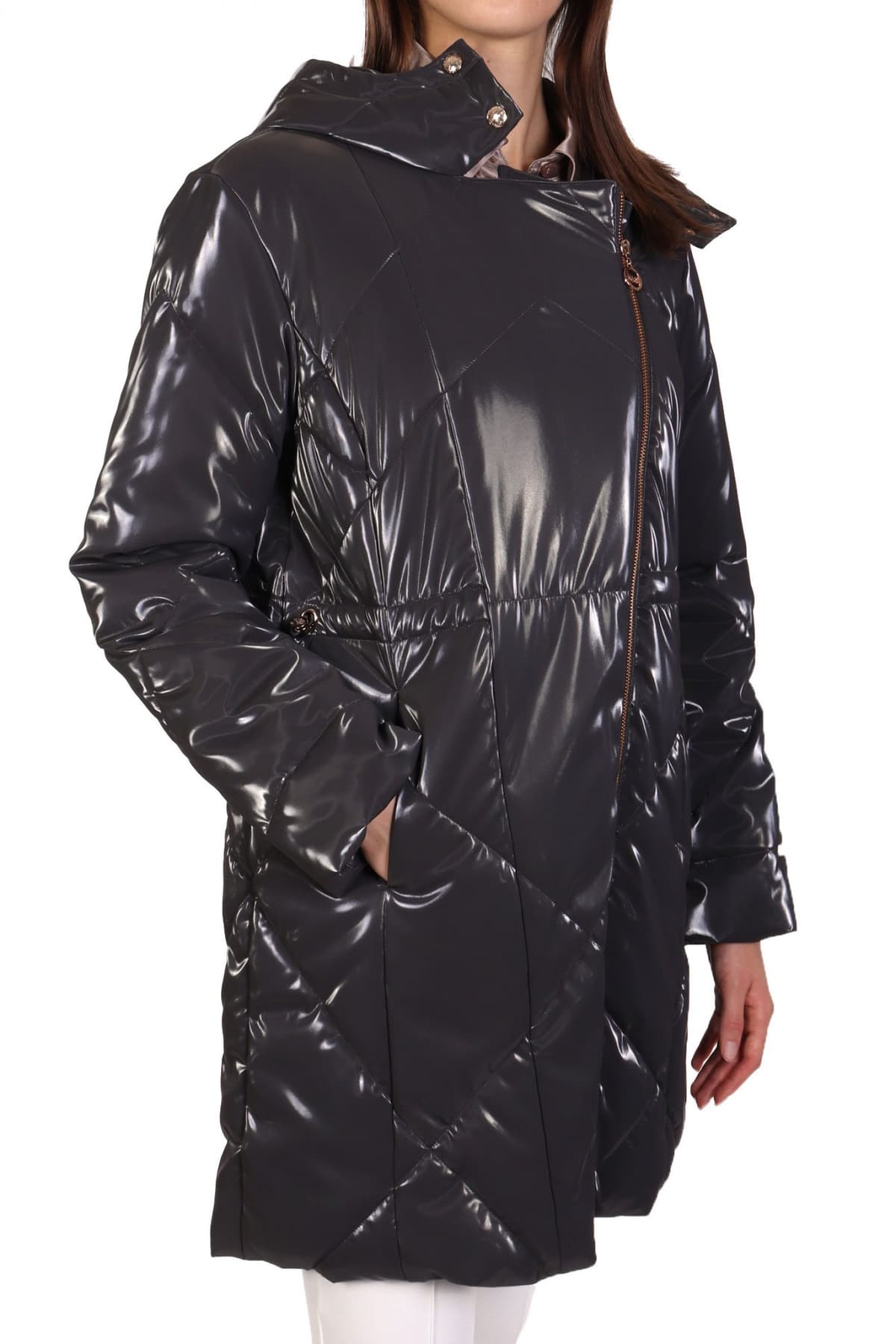 LIU-JO ΜΠΟΥΦΑΝ ΣΤΑΥΡΩΤΟ ΚΑΠΙΤΟΝΕ ΚΟΥΚΟΥΛΑ ΣΚΟΥΡΟ ΓΚΡΙ