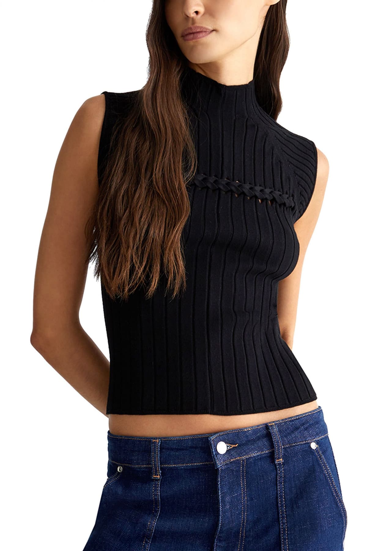 LIU-JO ΠΛΕΚΤΟ ΛΟΥΠΕΤΟ ΜΑΥΡΟ