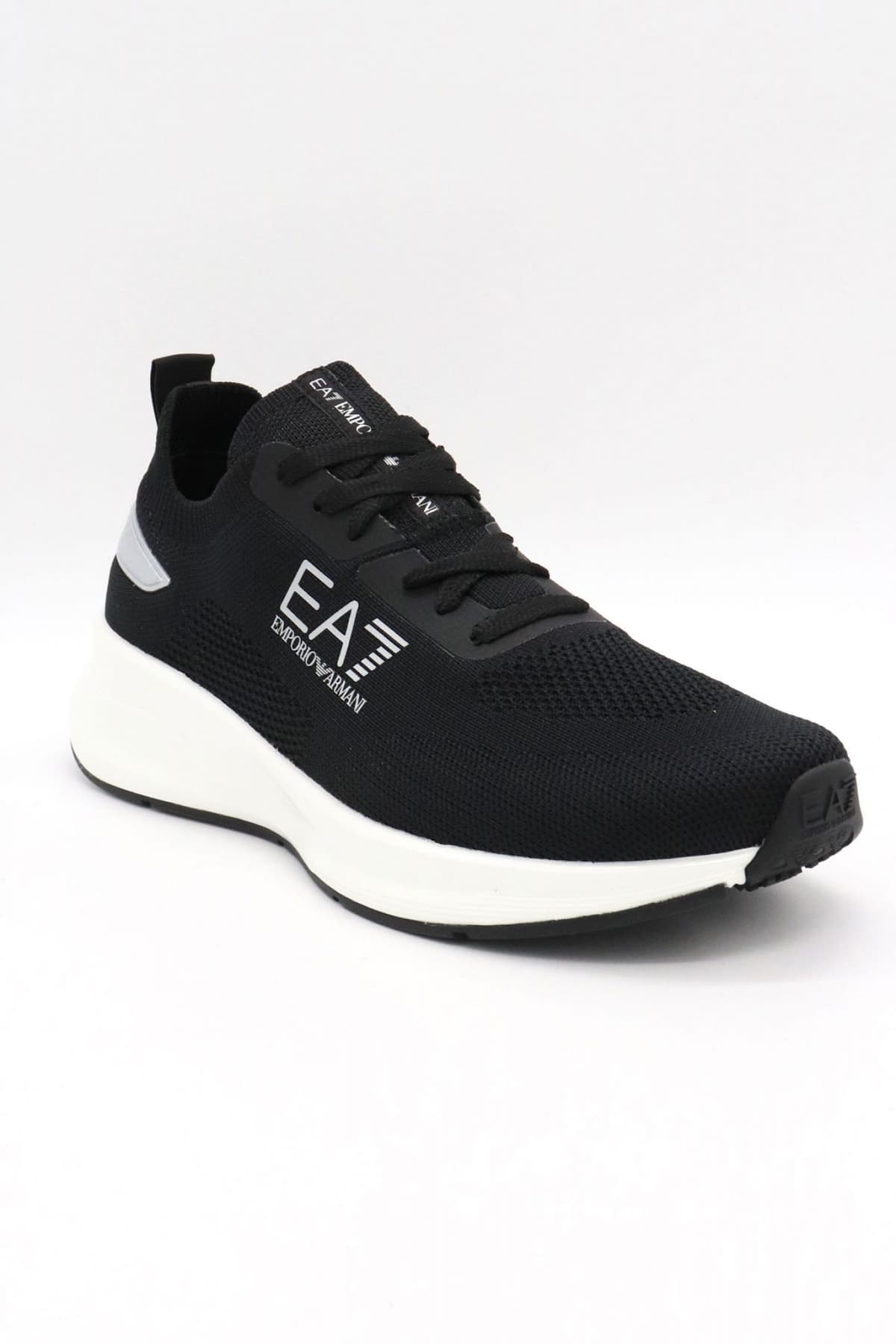 ARMANI 7 ΠΑΠΟΥΤΣΙΑ SNEAKERS LOGO ΜΑΥΡΟ-ΛΕΥΚΟ