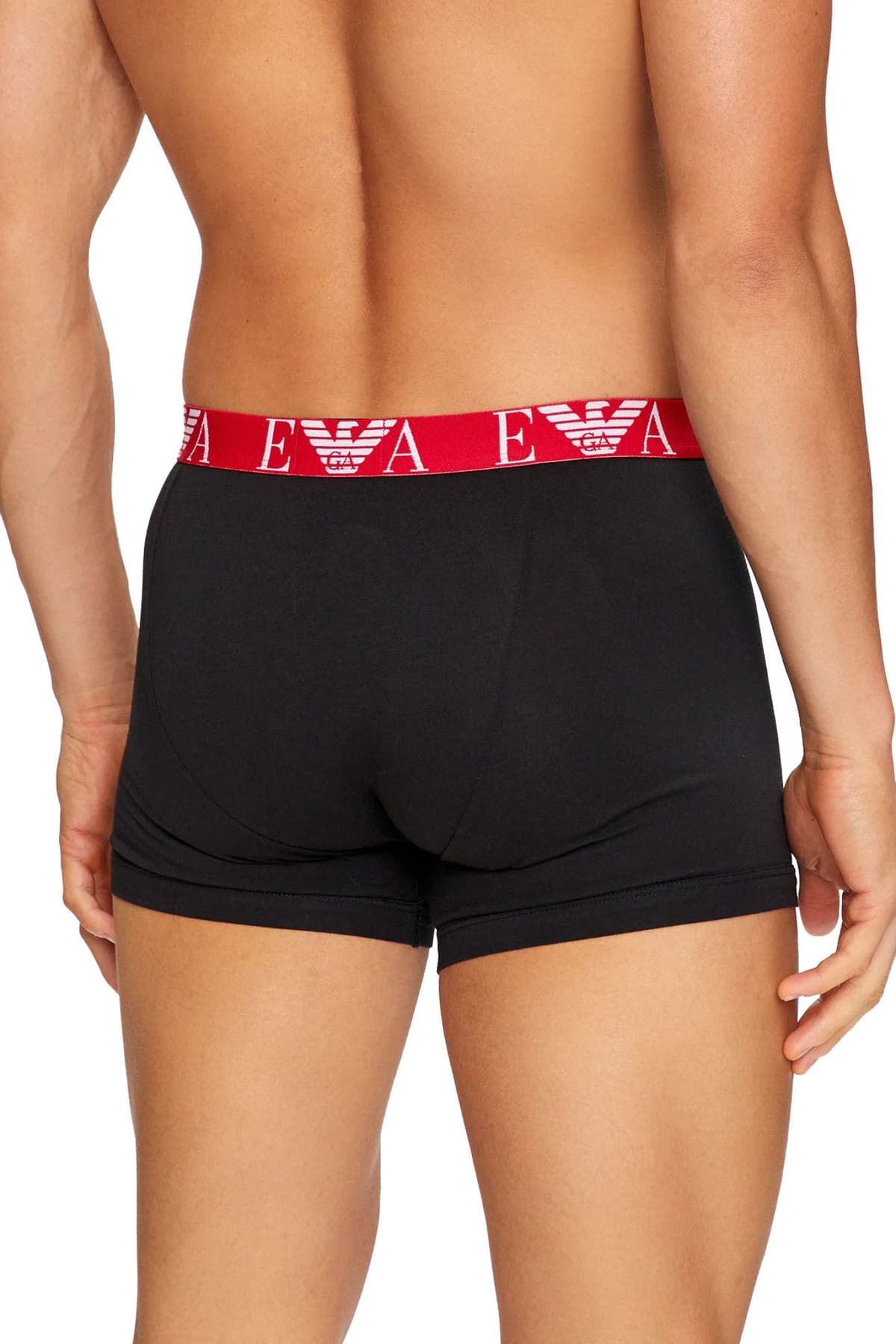 EMPORIO ARMANI ΕΣΩΡΟΥΧΑ 3PACK TRUNK COTTON STRETCH ΜΑΥΡΟ-ΚΟΚΚΙΝΟ