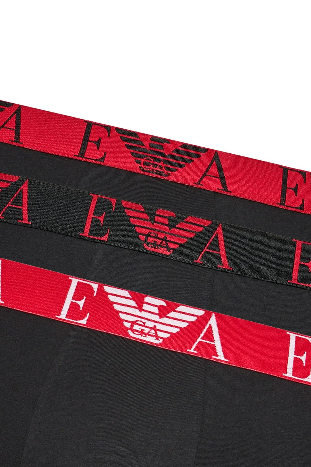 EMPORIO ARMANI ΕΣΩΡΟΥΧΑ 3PACK TRUNK COTTON STRETCH ΜΑΥΡΟ-ΚΟΚΚΙΝΟ