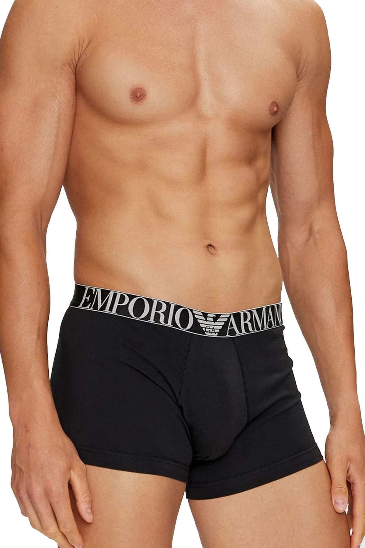 EMPORIO ARMANI ΕΣΩΡΟΥΧΑ 3PACK TRUNK COTTON STRETCH ΜΑΥΡΟ