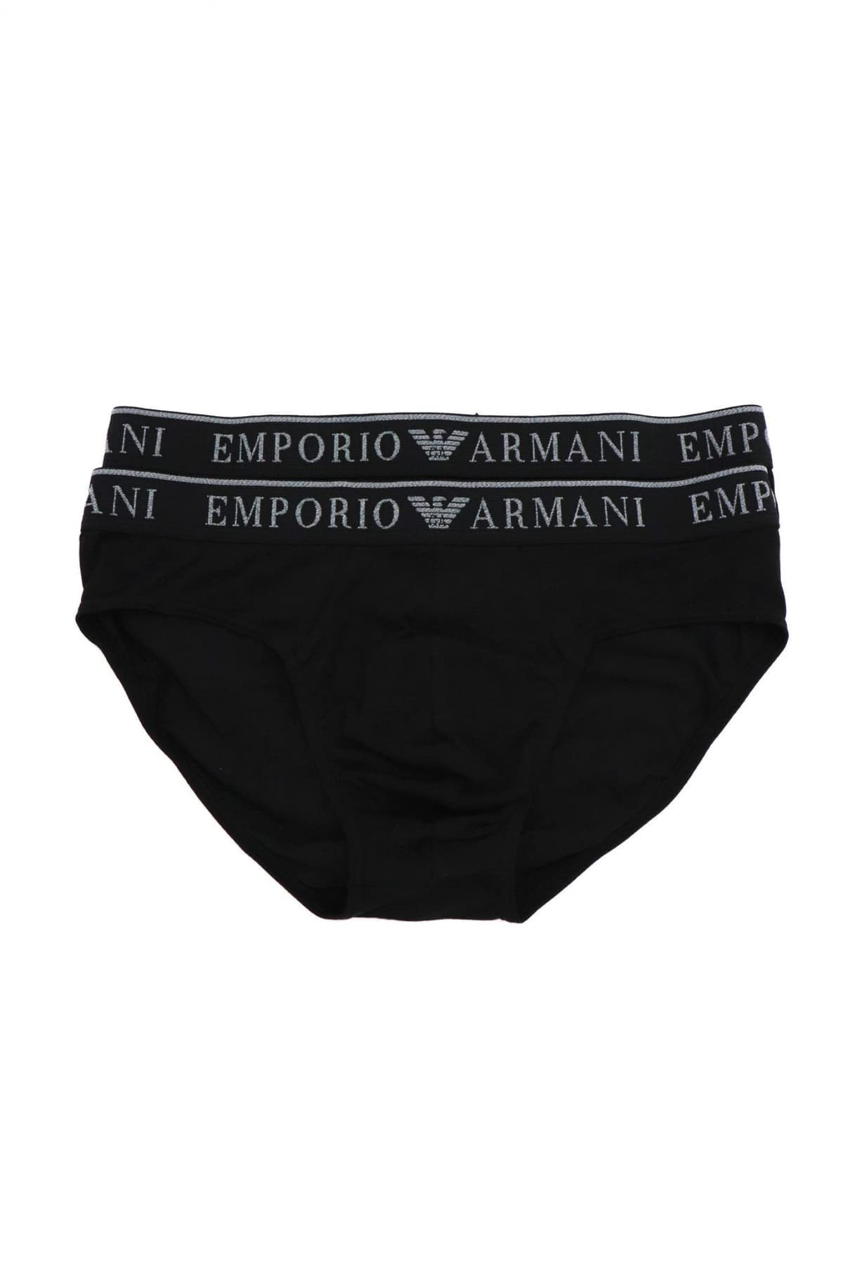 EMPORIO ARMANI ΕΣΩΡΟΥΧΑ 2PACK BRIEF COTTON STRETCH ΜΑΥΡΟ