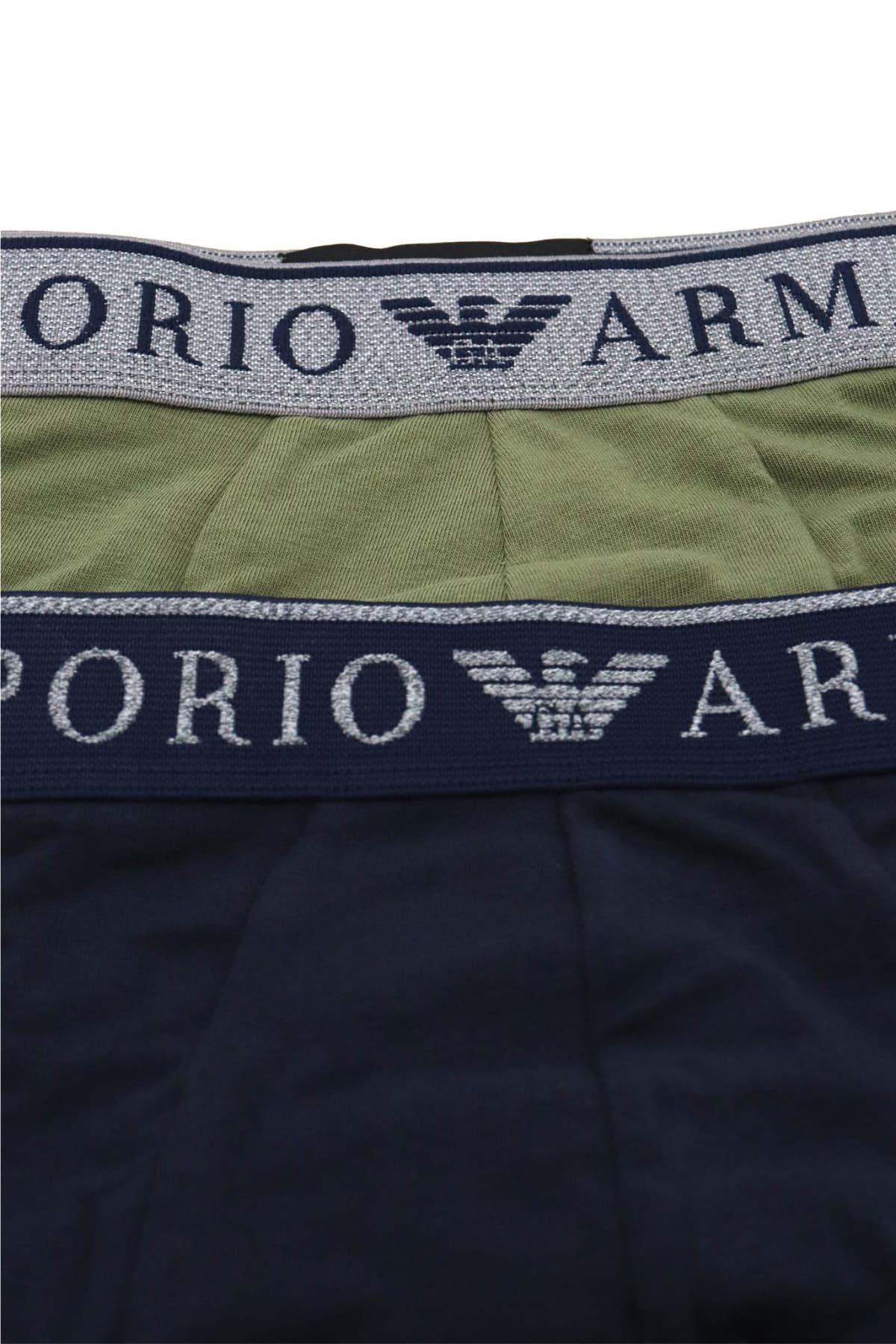 EMPORIO ARMANI ΕΣΩΡΟΥΧΑ 2PACK TRUNK COTTON STRETCH ΜΠΛΕ-ΧΑΚΙ
