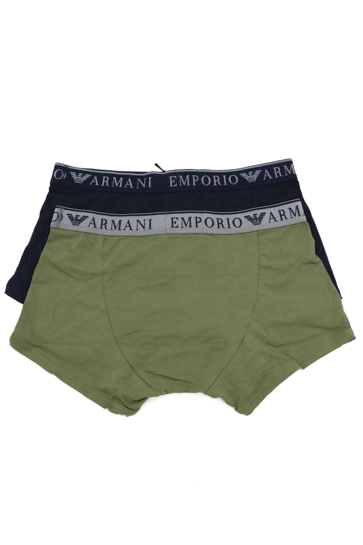 EMPORIO ARMANI ΕΣΩΡΟΥΧΑ 2PACK TRUNK COTTON STRETCH ΜΠΛΕ-ΧΑΚΙ