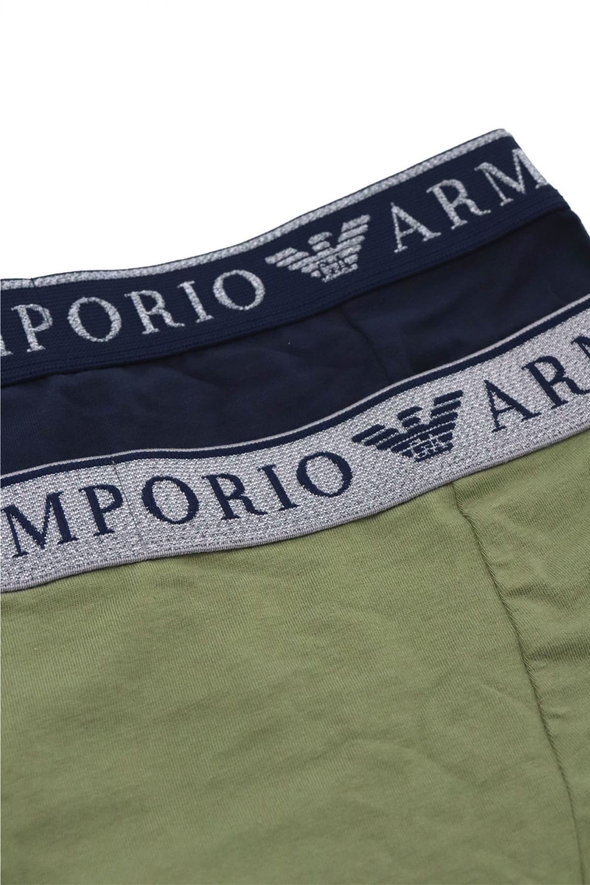 EMPORIO ARMANI ΕΣΩΡΟΥΧΑ 2PACK TRUNK COTTON STRETCH ΜΠΛΕ-ΧΑΚΙ