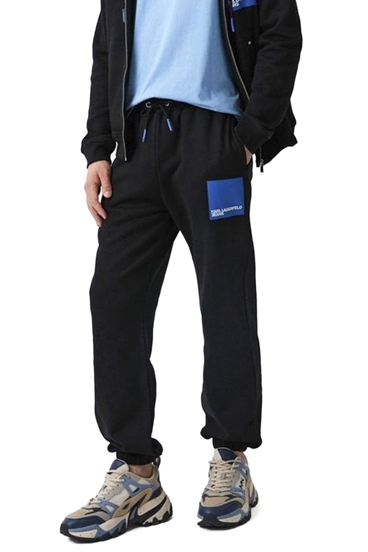 KARL LAGERFELD JEANS ΠΑΝΤΕΛΟΝΙ ΦΟΡΜΑ LOGO RELAXED SWEATPANT ΜΑΥΡΟ