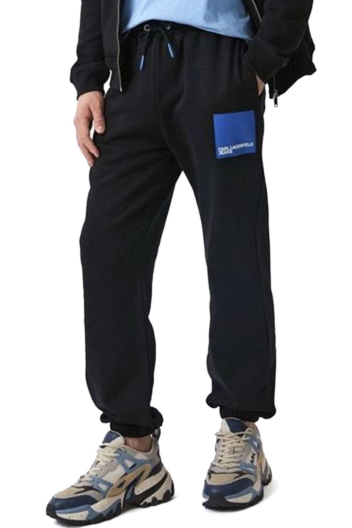 KARL LAGERFELD JEANS ΠΑΝΤΕΛΟΝΙ ΦΟΡΜΑ LOGO RELAXED SWEATPANT ΜΑΥΡΟ