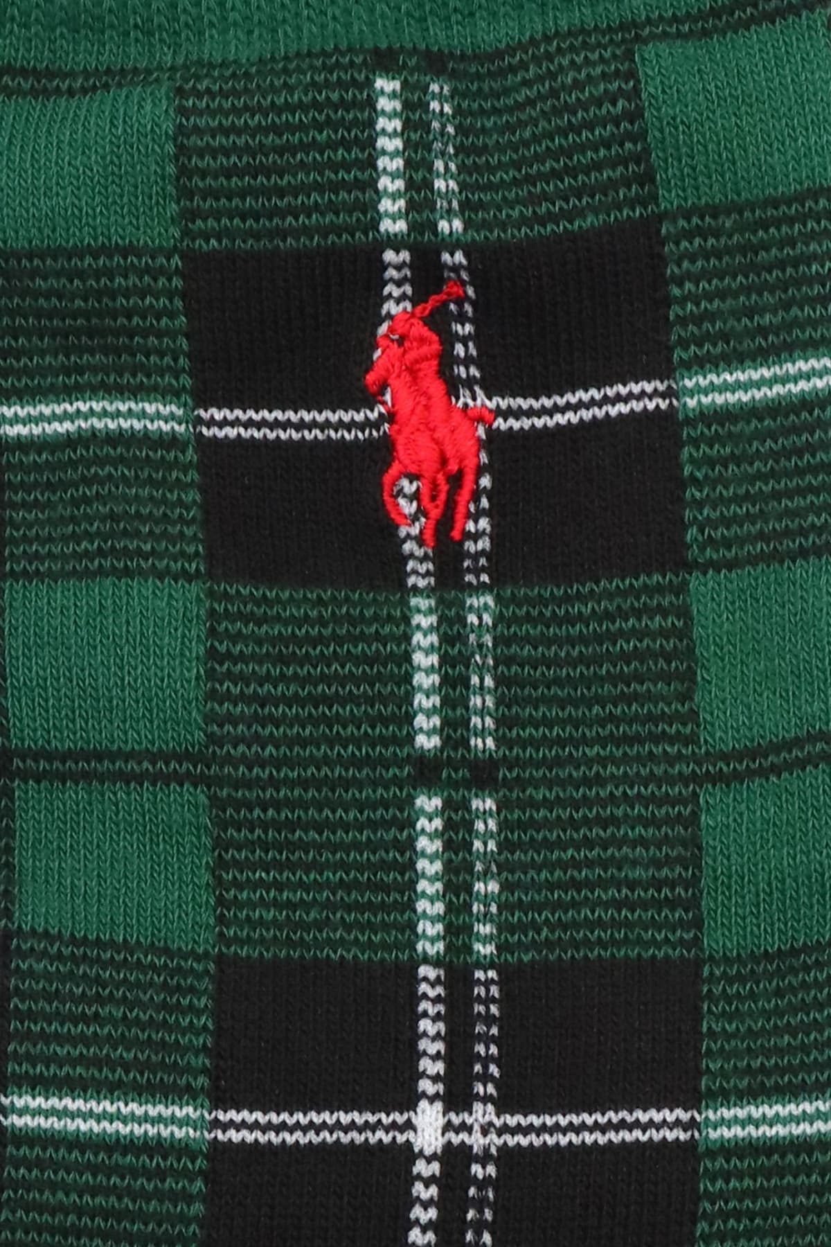 RALPH LAUREN ΚΑΛΤΣΕΣ 3PAIRS LOGO BEAR ΜΑΥΡΟ-ΠΡΑΣΙΝΟ