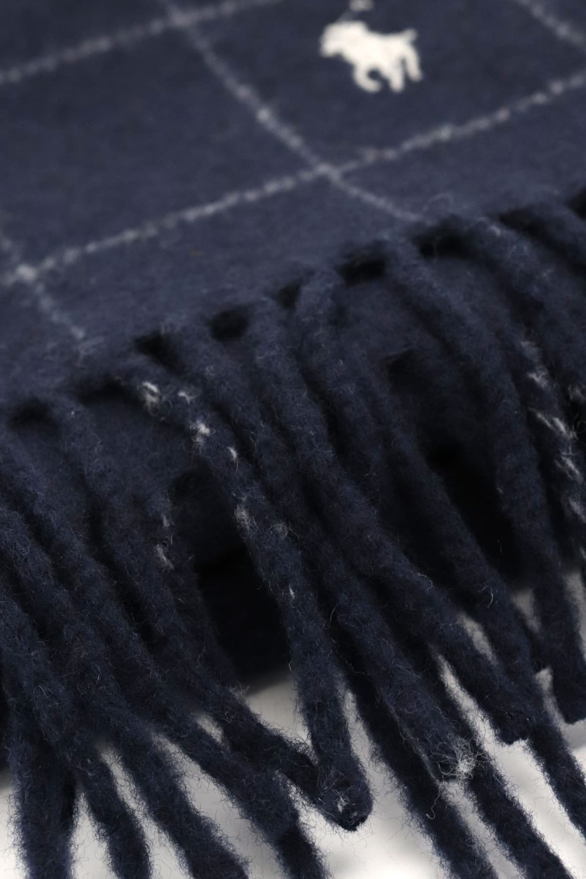 RALPH LAUREN ΚΑΣΚΩΛ ΚΑΡΩ LOGO ΜΠΛΕ