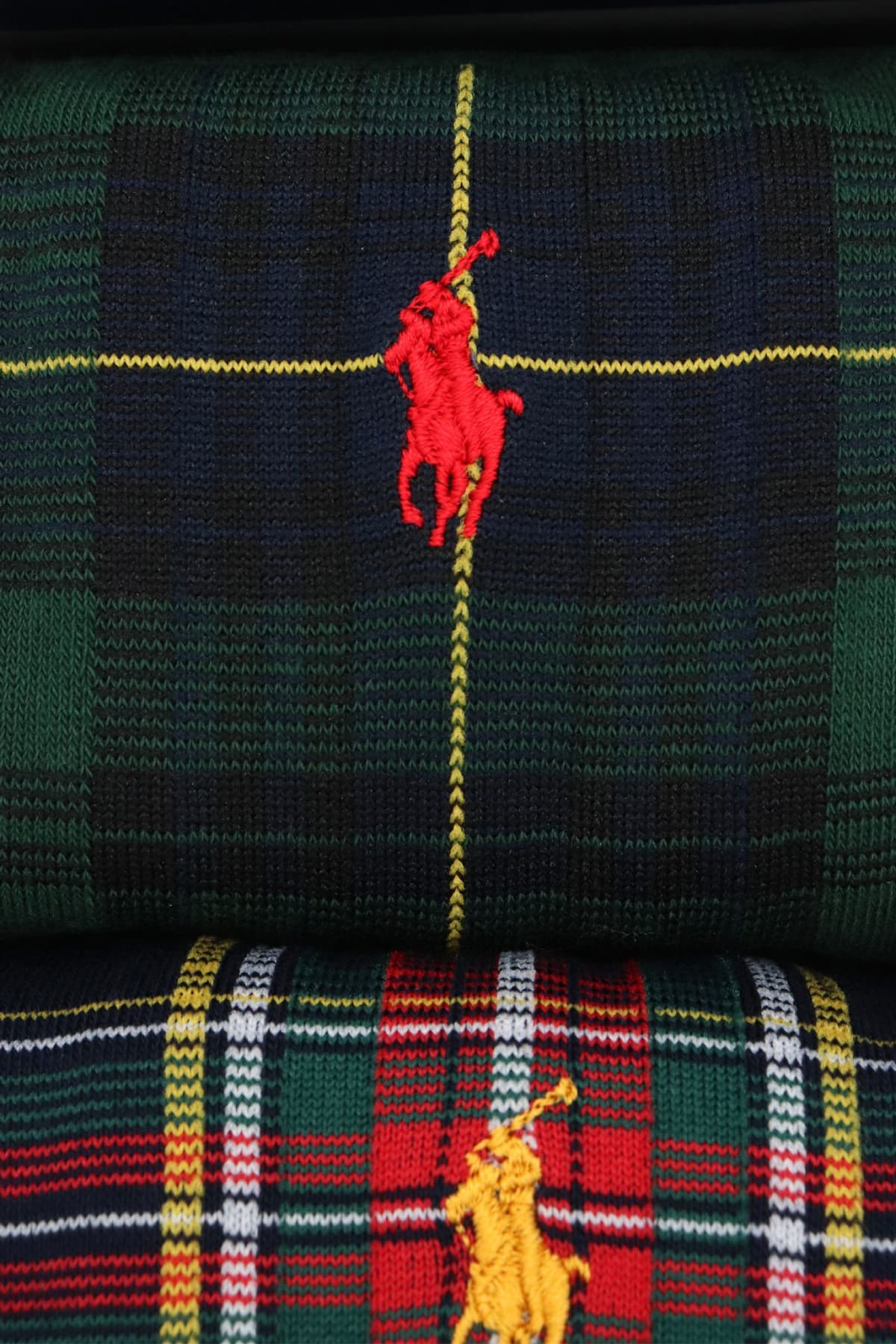 RALPH LAUREN ΚΑΛΤΣΕΣ 3 PAIRS LOGO MULTI TARTANS GIFT BOX ΠΡΑΣΙΝΟ-ΚΟΚΚΙΝΟ