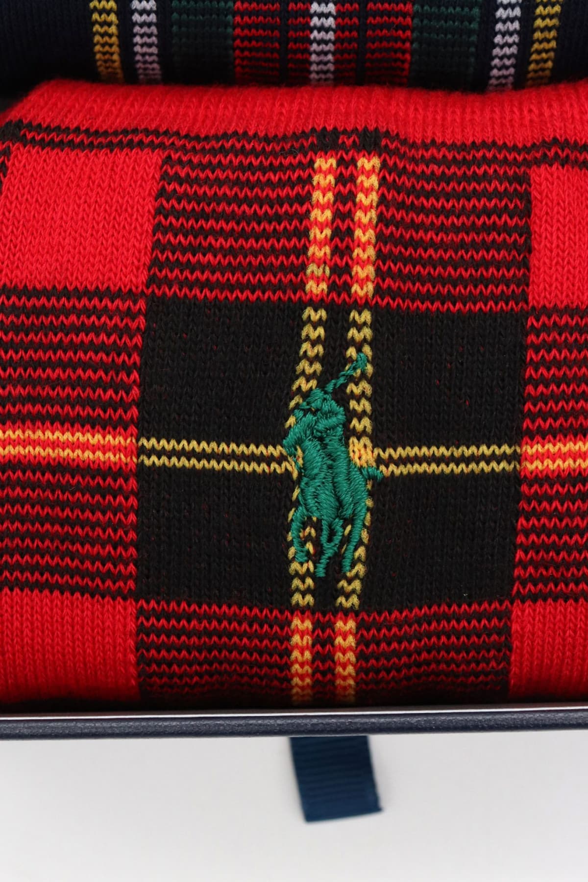 RALPH LAUREN ΚΑΛΤΣΕΣ 3 PAIRS LOGO MULTI TARTANS GIFT BOX ΠΡΑΣΙΝΟ-ΚΟΚΚΙΝΟ