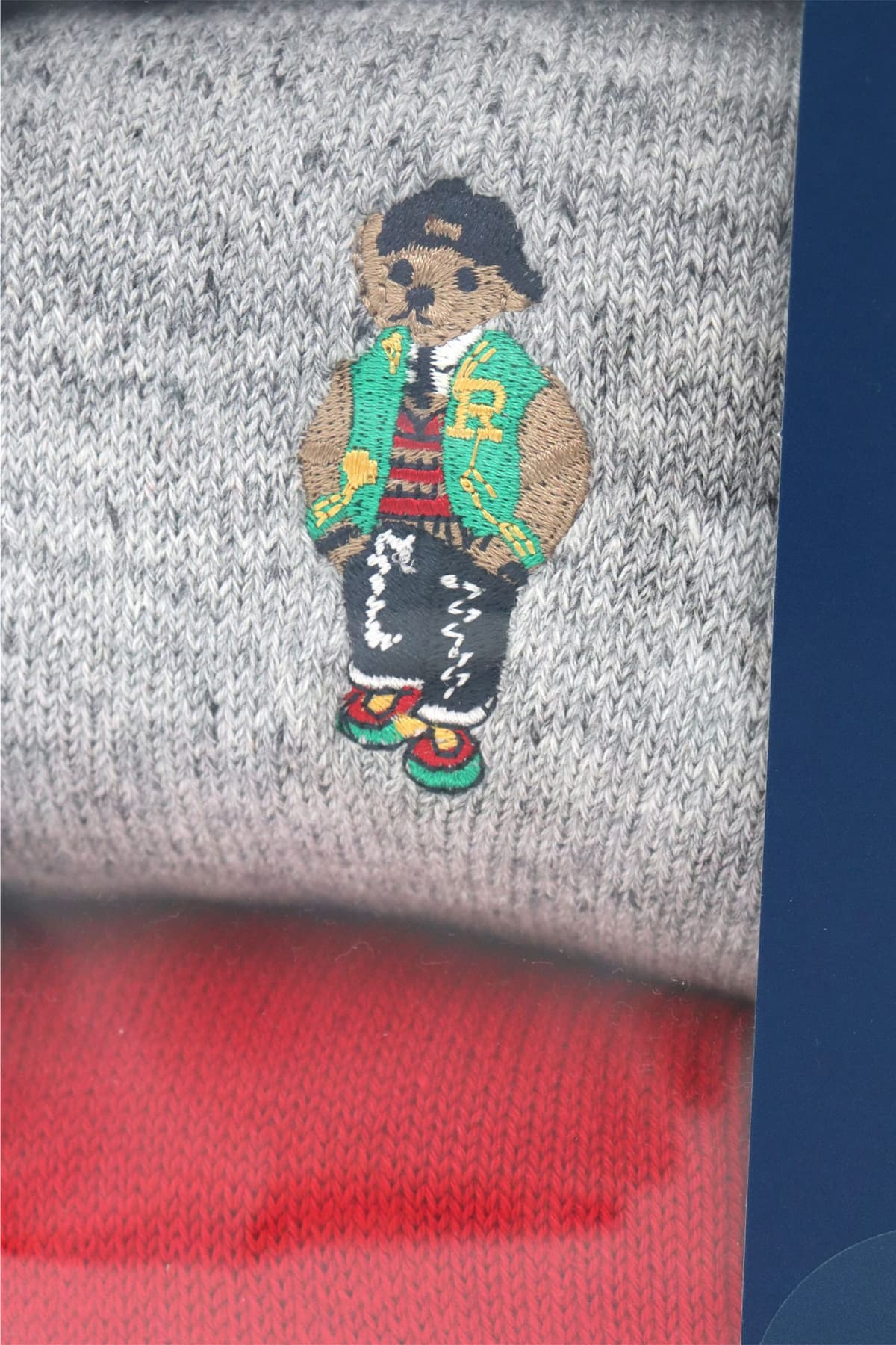 RALPH LAUREN ΚΑΛΤΣΕΣ 3PAIRS GIFT BOX LOGO BEAR ΜΠΛΕ-ΓΚΡΙ-ΚΟΚΚΙΝΟ