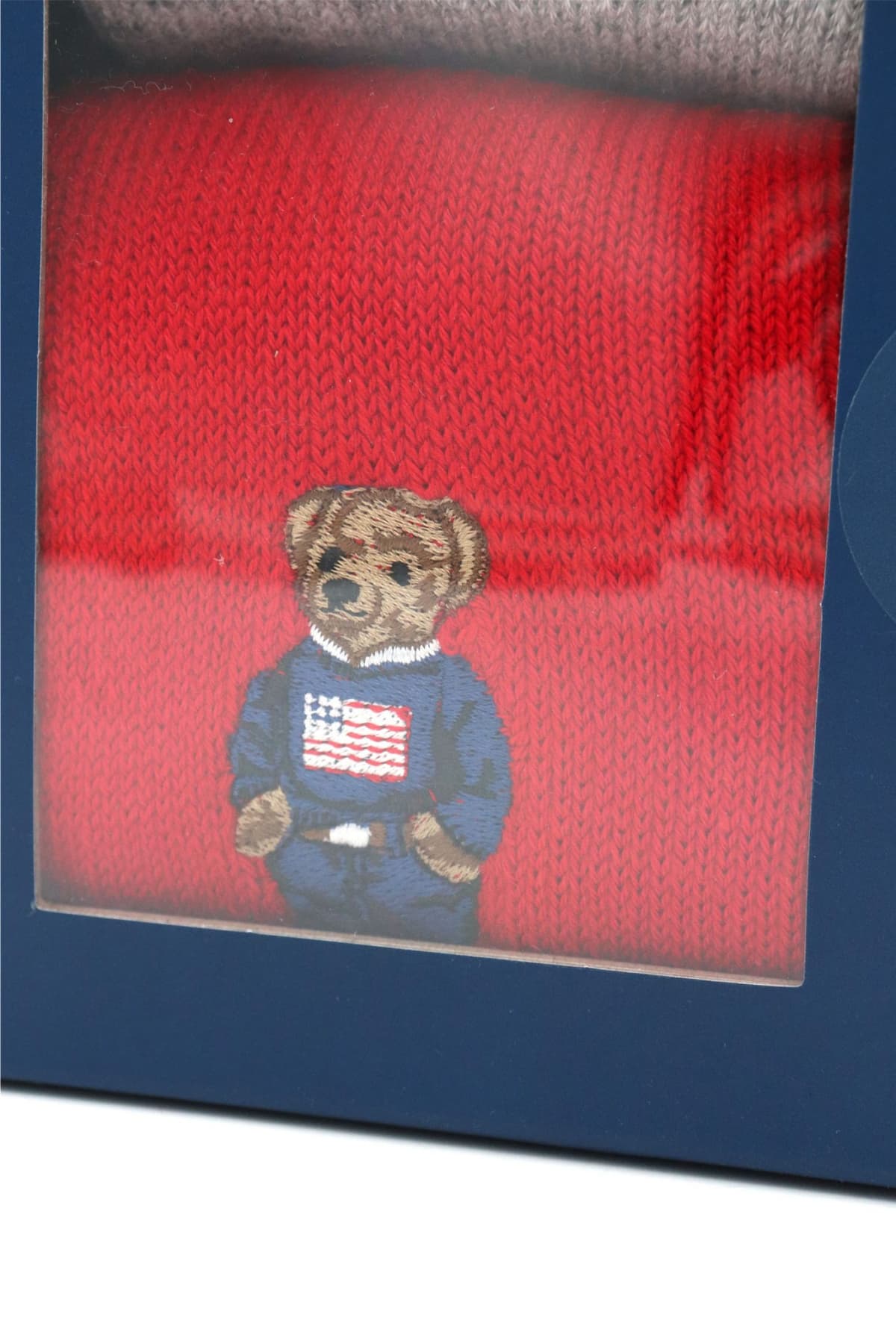 RALPH LAUREN ΚΑΛΤΣΕΣ 3PAIRS GIFT BOX LOGO BEAR ΜΠΛΕ-ΓΚΡΙ-ΚΟΚΚΙΝΟ