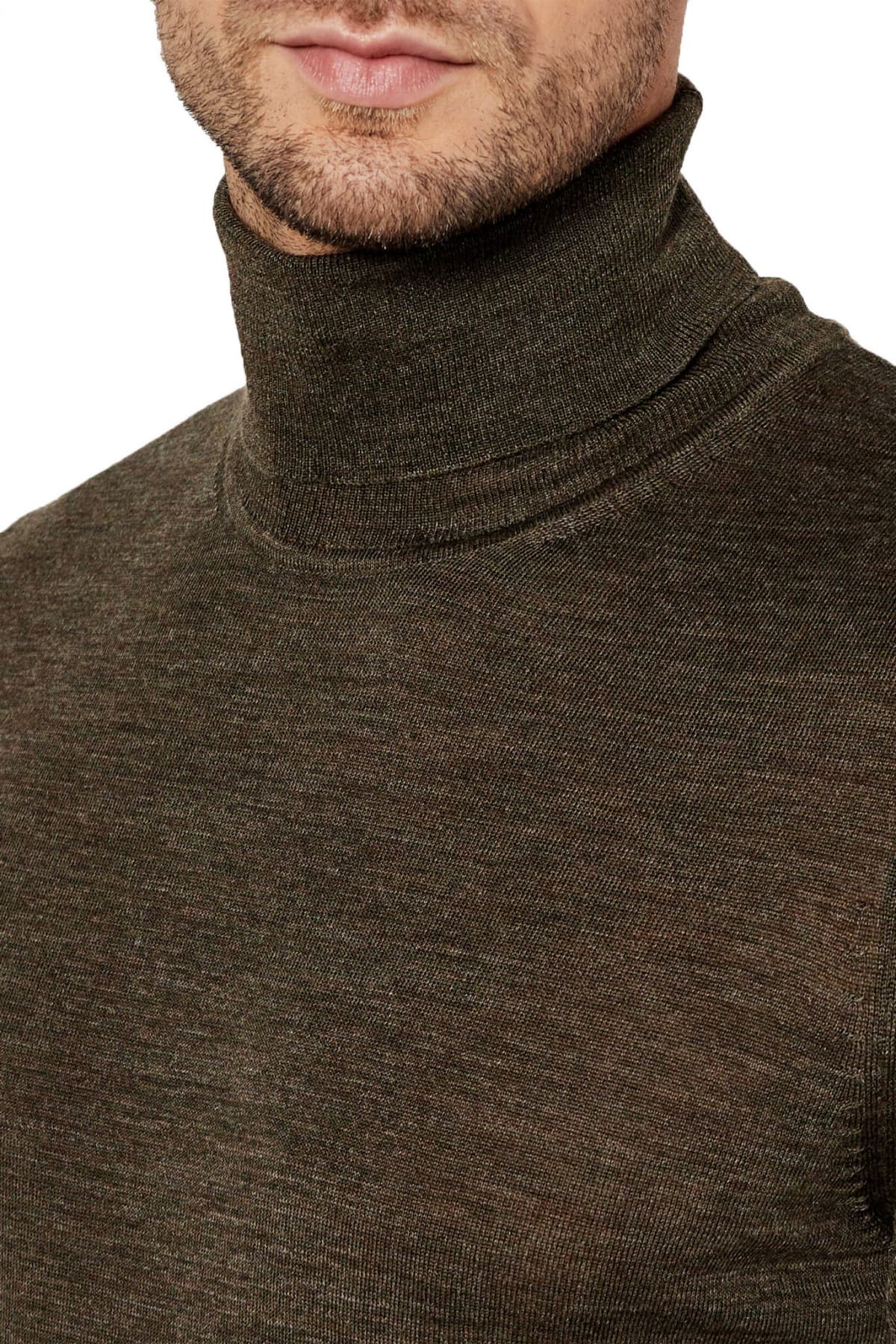 BOSS ΠΛΕΚΤΟ TURTLENECK MUSSO-P ΧΑΚΙ