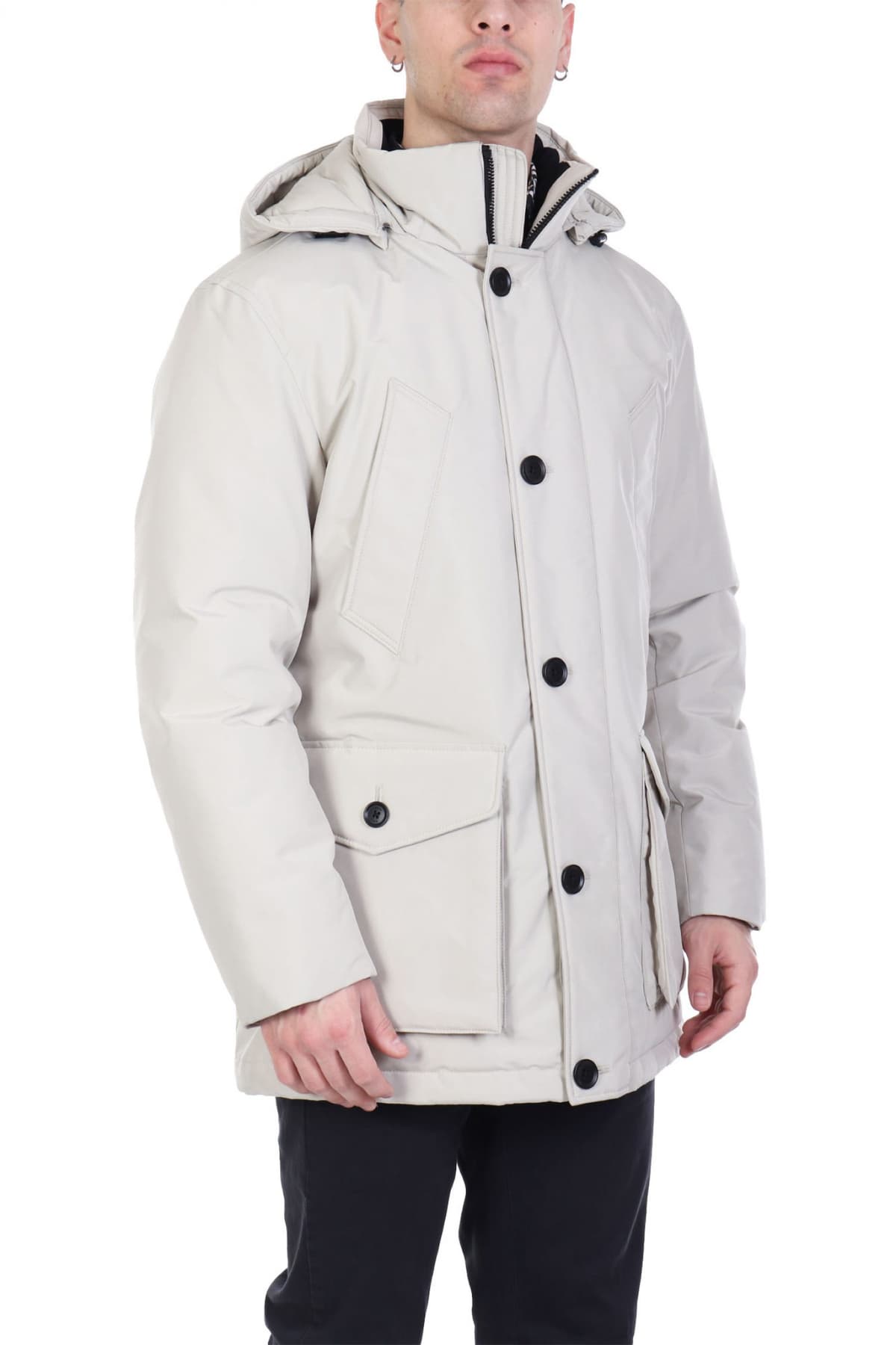 BOSS CASUAL ΜΠΟΥΦΑΝ JACKET ΑΠΟΣΠΩΜΕΝΗ ΚΟΥΚΟΥΛΑ OSIASS ΜΠΕΖ