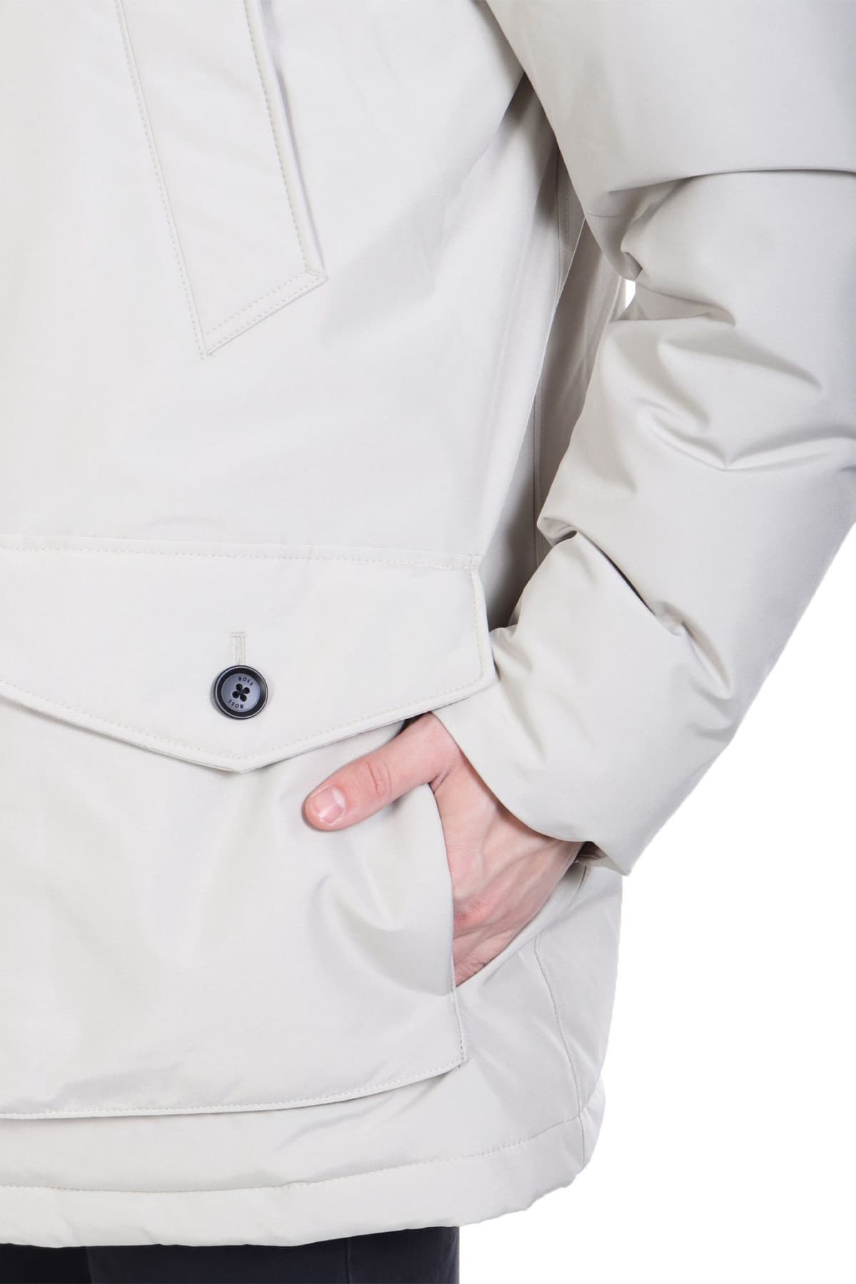 BOSS CASUAL ΜΠΟΥΦΑΝ JACKET ΑΠΟΣΠΩΜΕΝΗ ΚΟΥΚΟΥΛΑ OSIASS ΜΠΕΖ