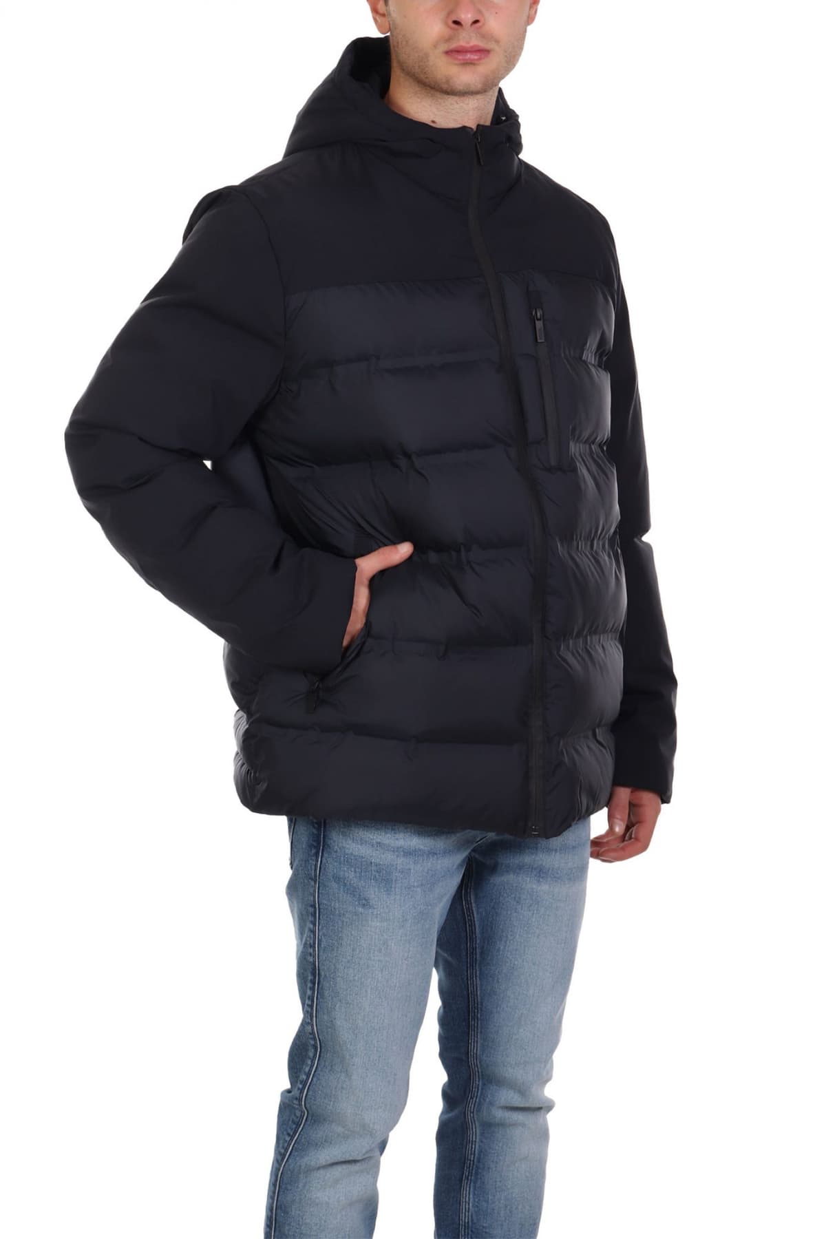 KARL LAGERFELD ΜΠΟΥΦΑΝ HOODED JACKET ΜΠΛΕ