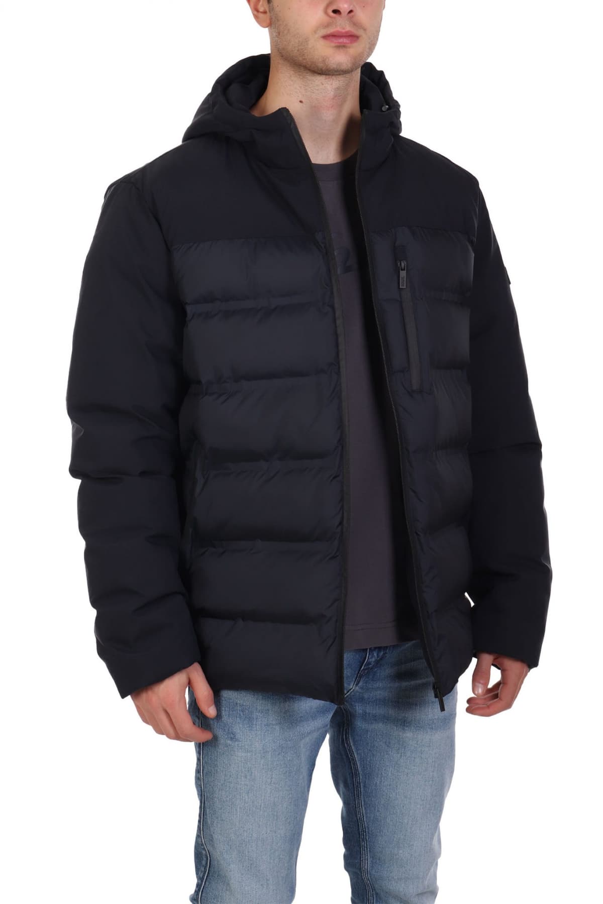 KARL LAGERFELD ΜΠΟΥΦΑΝ HOODED JACKET ΜΠΛΕ