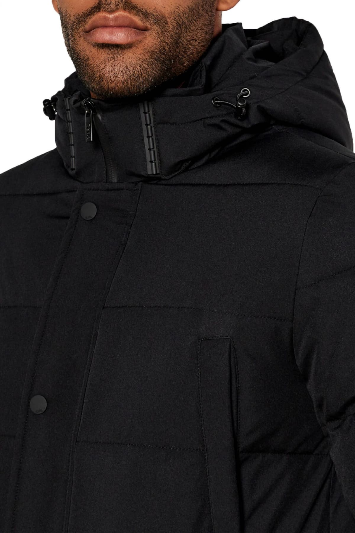 KARL LAGERFELD ΜΠΟΥΦΑΝ HOODED PARKA ΜΑΥΡΟ