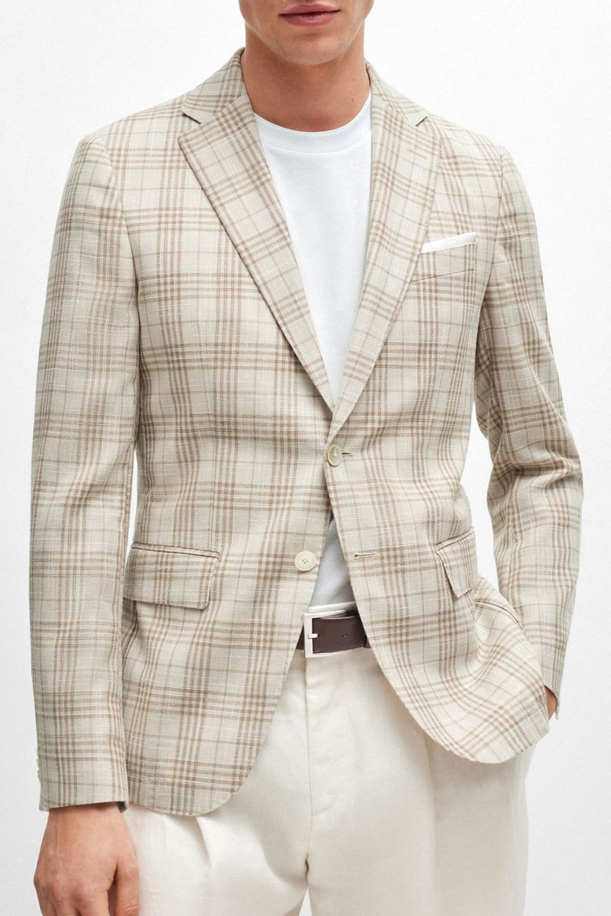 BOSS ΣΑΚΑΚΙ ΚΑΡΩ SLIM FIT H-HUTSON-233 ΜΠΕΖ