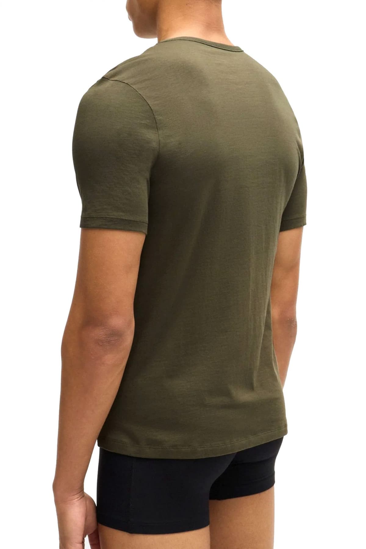 BOSS ΕΣΩΡΟΥΧΟ 3P T-SHIRT CREW NECK REGULAR FIT TSHIRTRN CLASSIC ΜΑΥΡΟ-ΜΠΕΖ -ΓΚΡΙ