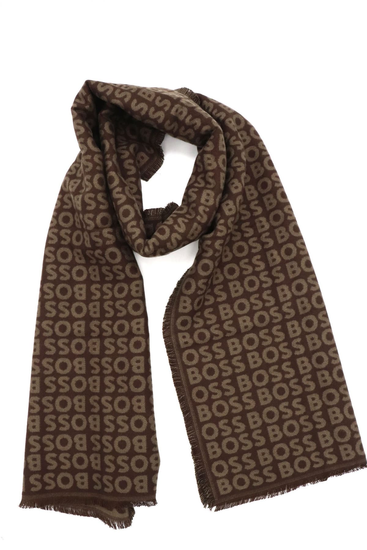 BOSS ΚΑΣΚΩΛ ALL OVER LOGO TADIC 40*180 ΚΑΦΕ