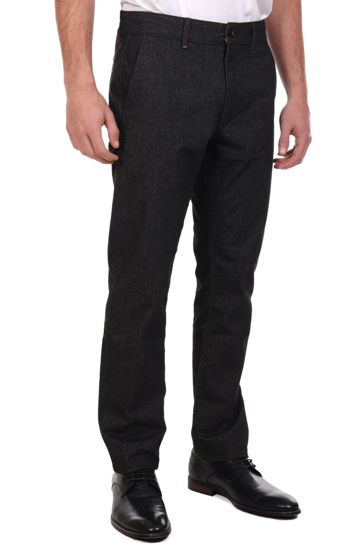 BOSS CASUAL ΠΑΝΤΕΛΟΝΙ CHINO SLIM FIT CHINO SLIM ΑΝΘΡΑΚΙ