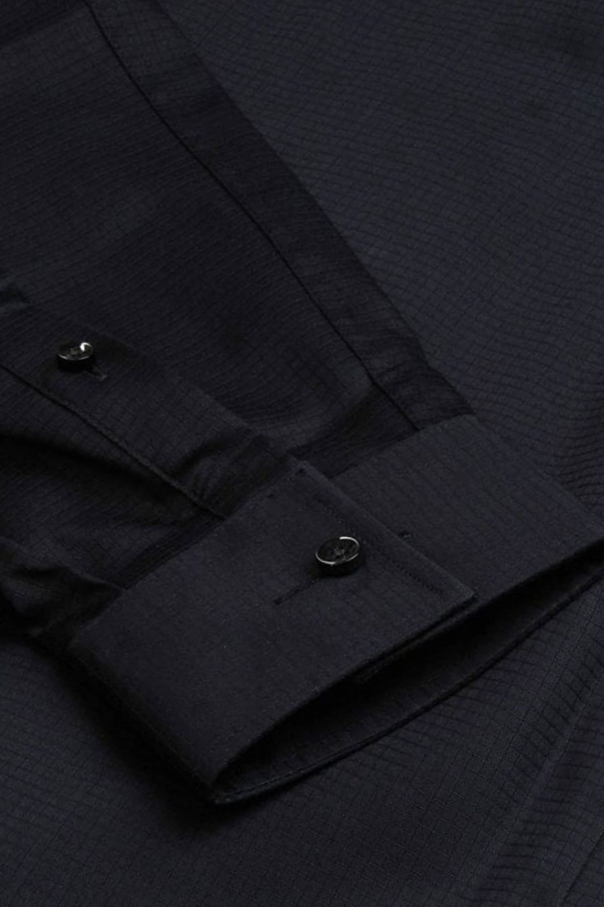 BOSS ΠΟΥΚΑΜΙΣΟ SLIM FIT ΜΑΝΙΚΕΤΟΚΟΥΜΠΟ H-Hank-Spread-CV-244 ΜΑΥΡΟ