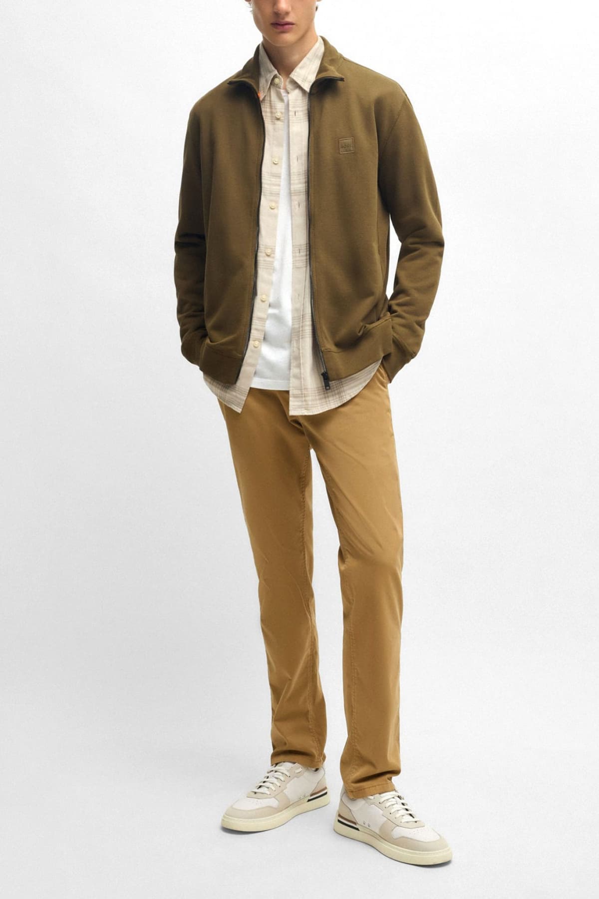 BOSS CASUAL ΠΑΝΤΕΛΟΝΙ CHINO SLIM FIT CHINO SLIM 1 ΜΠΕΖ