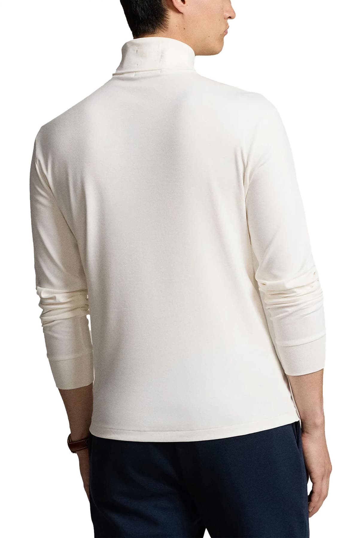 RALPH LAUREN T-SHIRT ROLLNECK LOGO ΥΠΟΛΕΥΚΟ