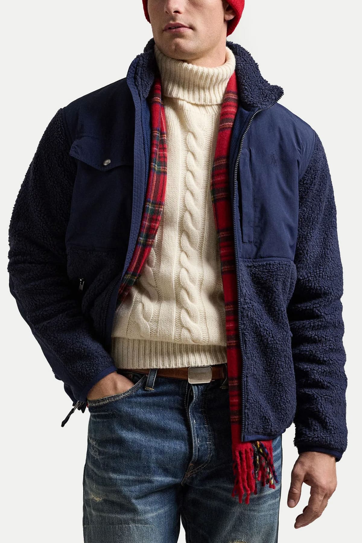 RALPH LAUREN ΜΠΟΥΦΑΝΟΖΑΚΕΤΑ PERFORMANCE LOGO ΜΠΛΕ