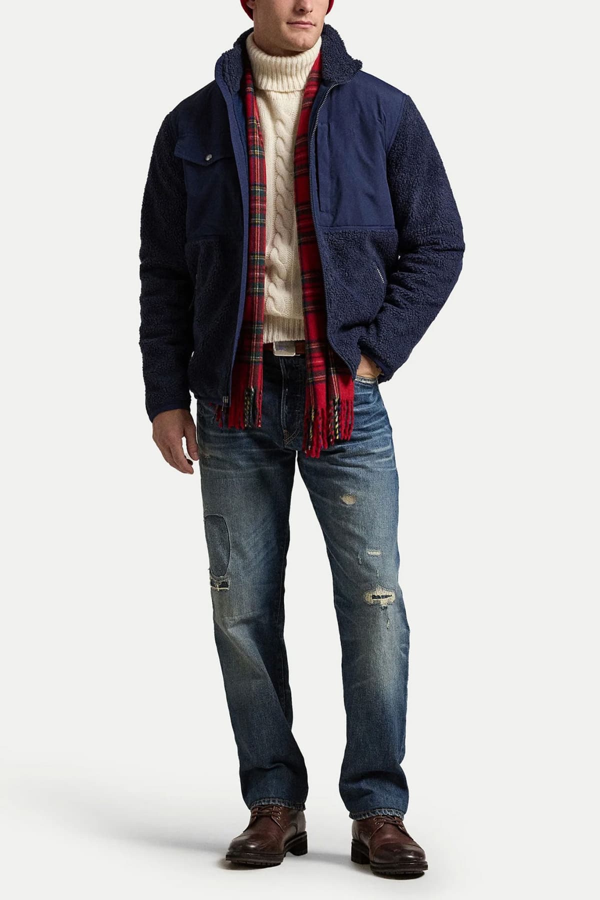 RALPH LAUREN ΜΠΟΥΦΑΝΟΖΑΚΕΤΑ PERFORMANCE LOGO ΜΠΛΕ