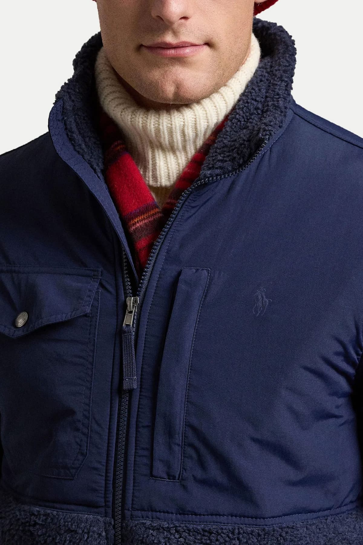 RALPH LAUREN ΜΠΟΥΦΑΝΟΖΑΚΕΤΑ PERFORMANCE LOGO ΜΠΛΕ