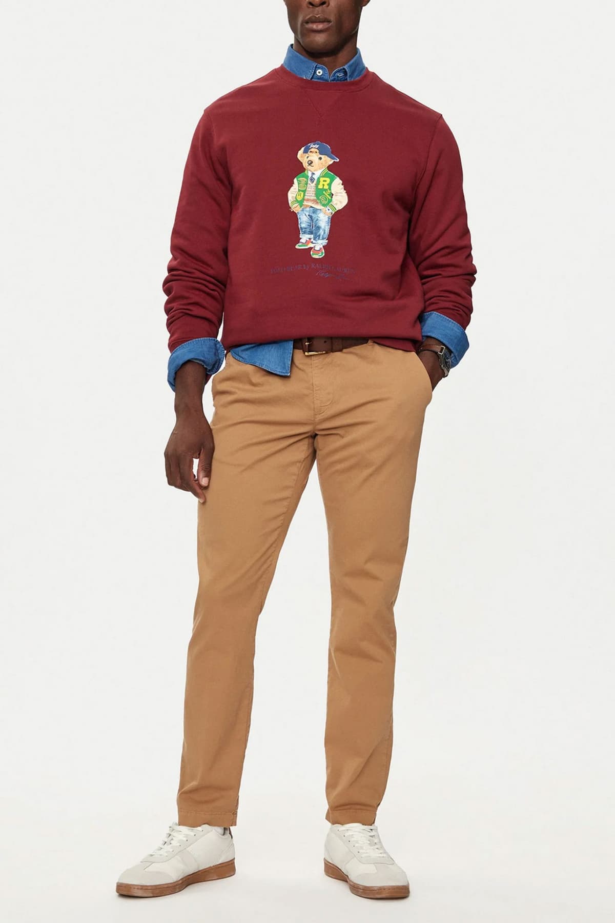 RALPH LAUREN ΦΟΥΤΕΡ CREW NECK LOGO BEAR ΜΠΟΡΝΤΩ